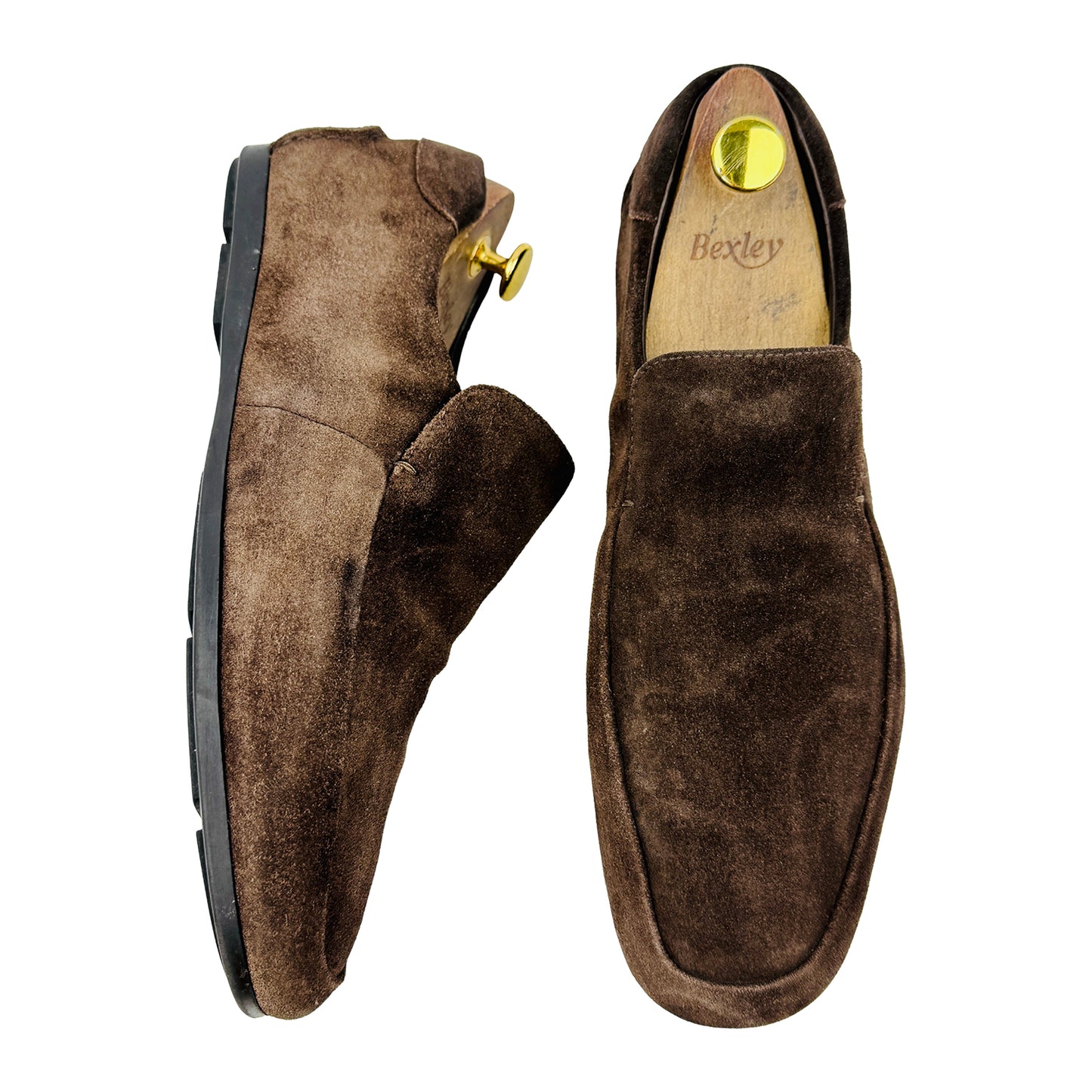 Prada Men's Dark Brown Suede Loafers (Size 42.5/43)