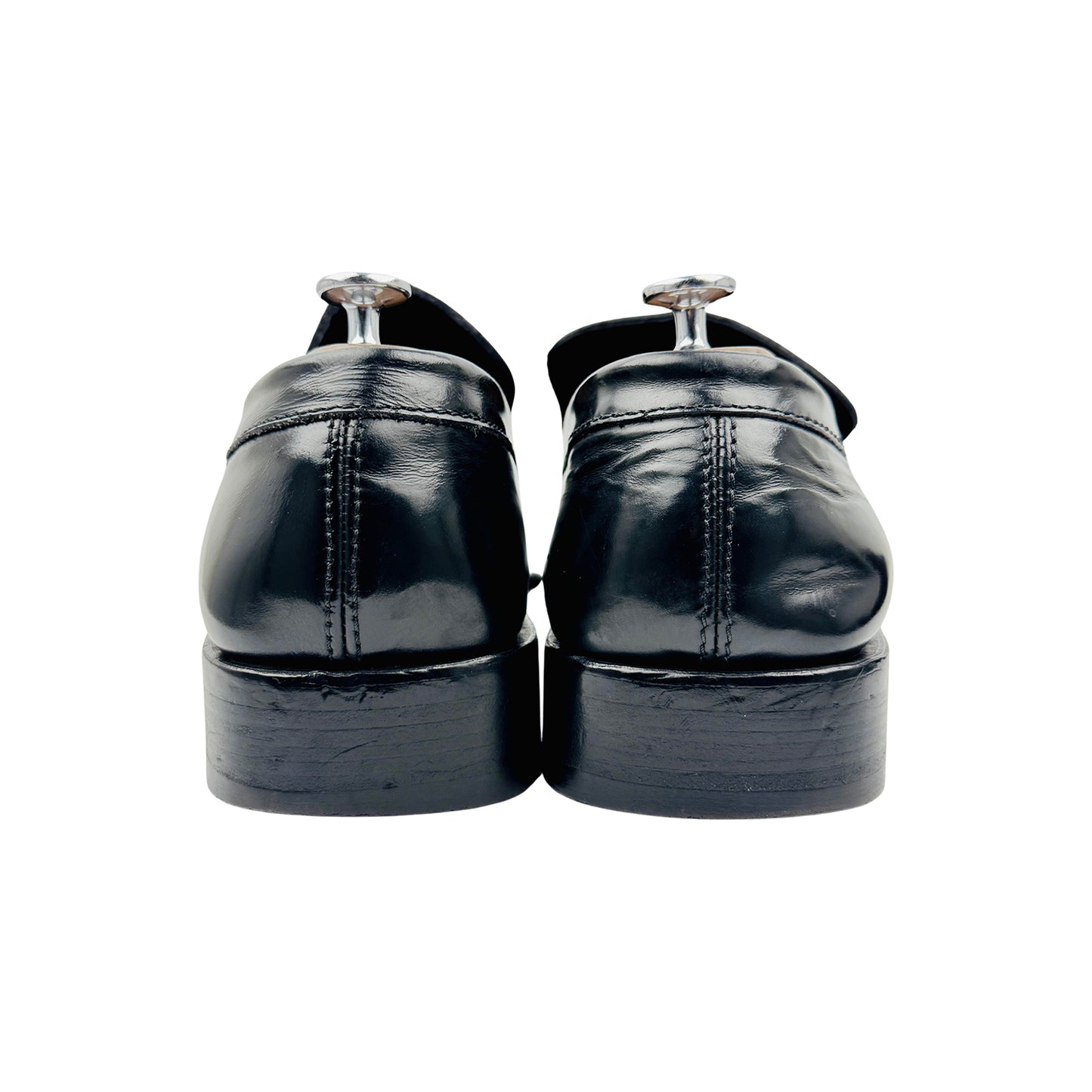 Gucci Men's Black Leather Loafers (Size 44.5)
