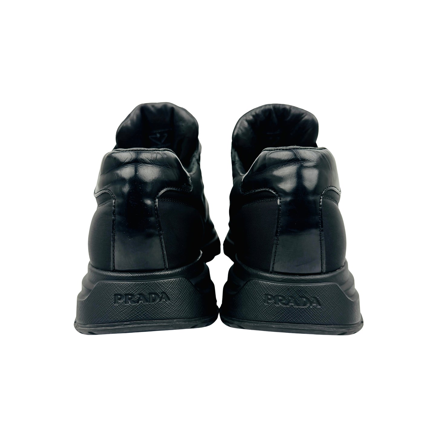 Prada Men's Prax 01 Black Sneakers (Size 44/44.5)
