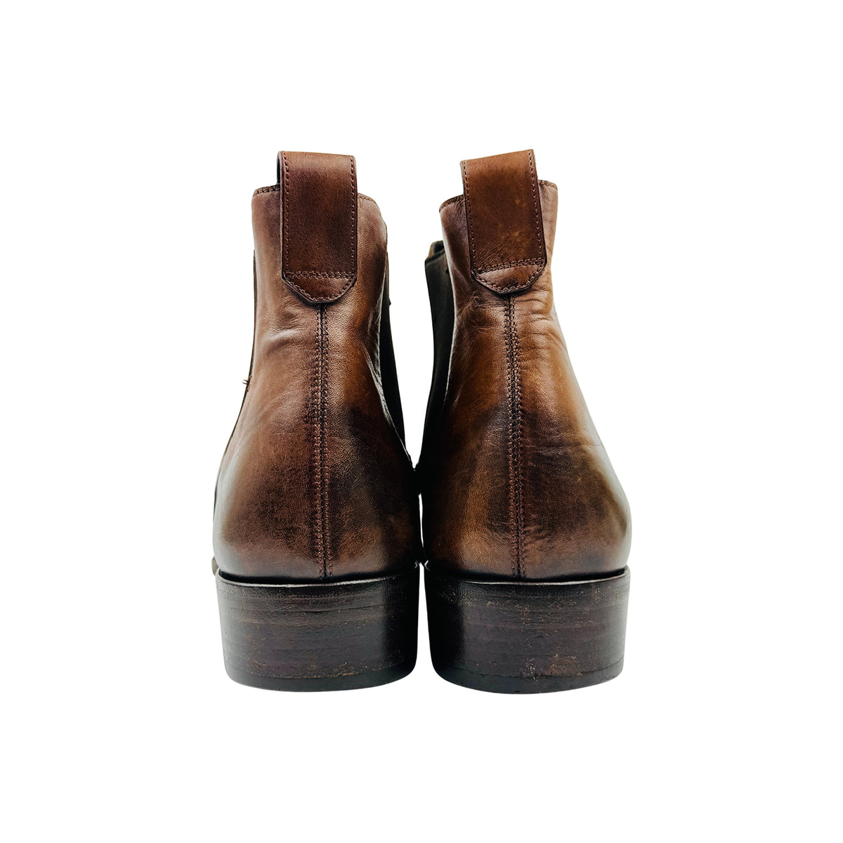 Max Verre Men's Brown Leather Chelsea Boots (Size 42.5)