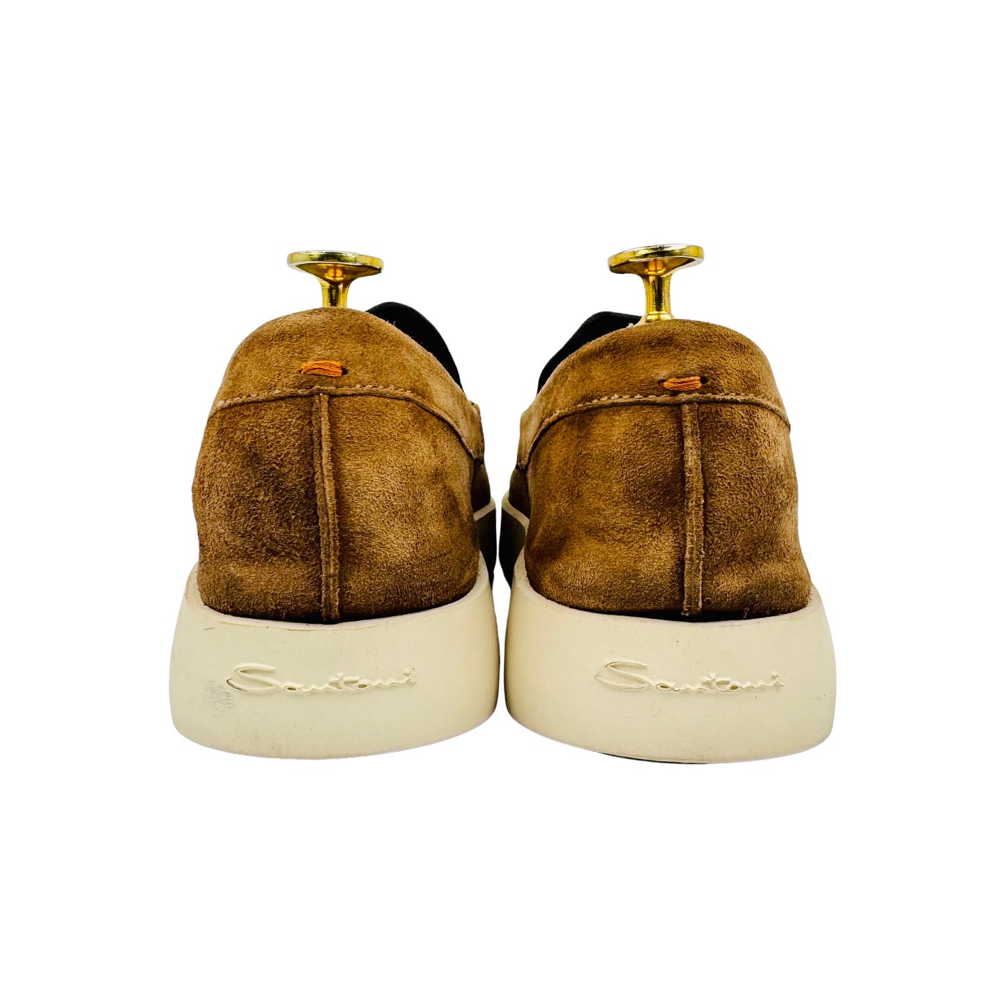 Santoni Men's Brown Suede Leather Loafer (Size 41)