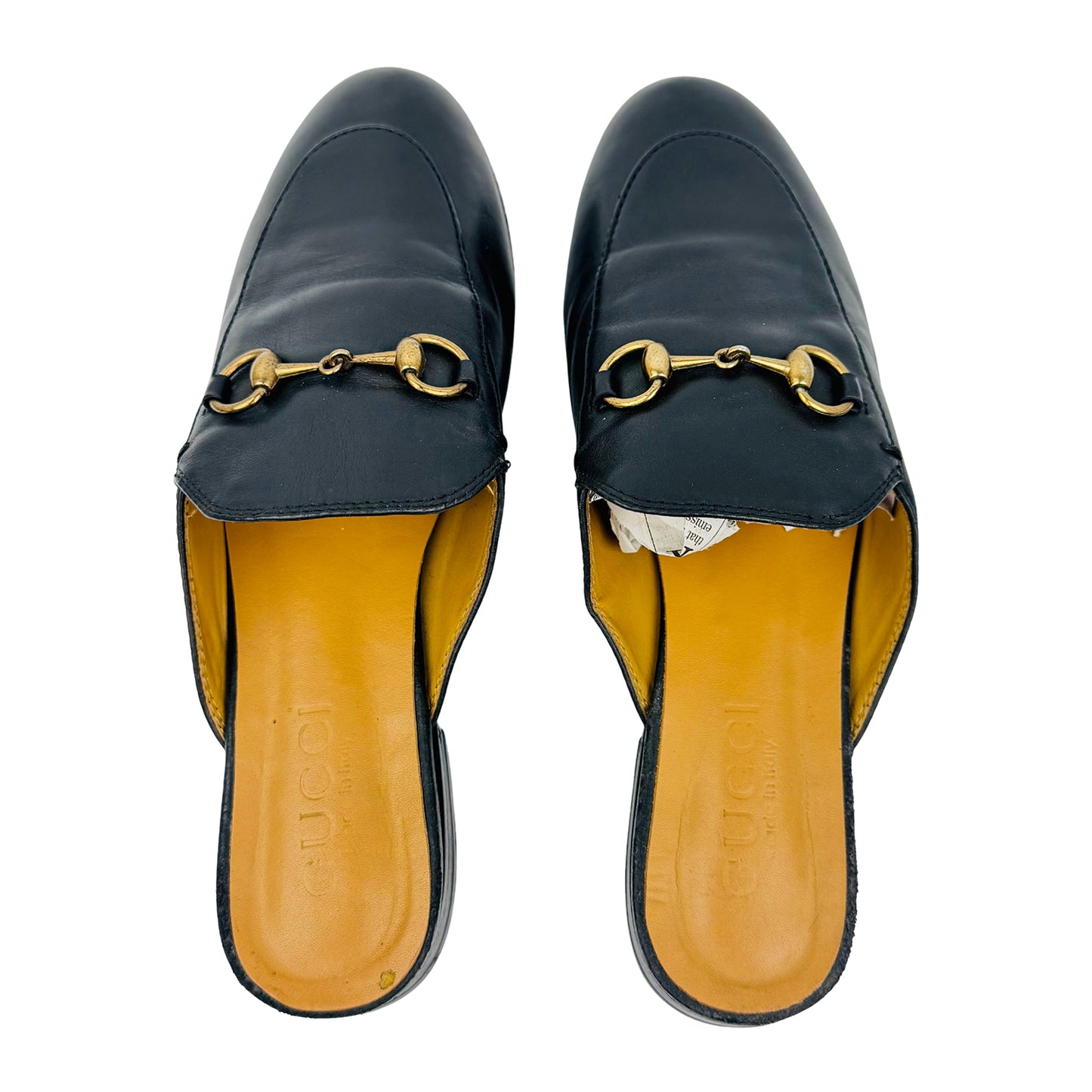 Gucci Princetown Black Leather Mules (Size 37/37.5)