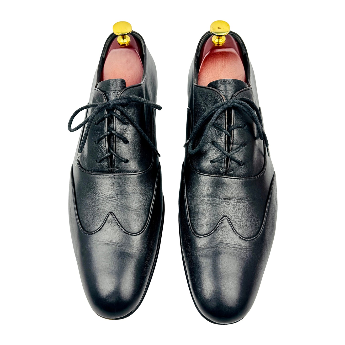 Gucci Men's Black Leather Italian Oxfords (Size 43.5/44)