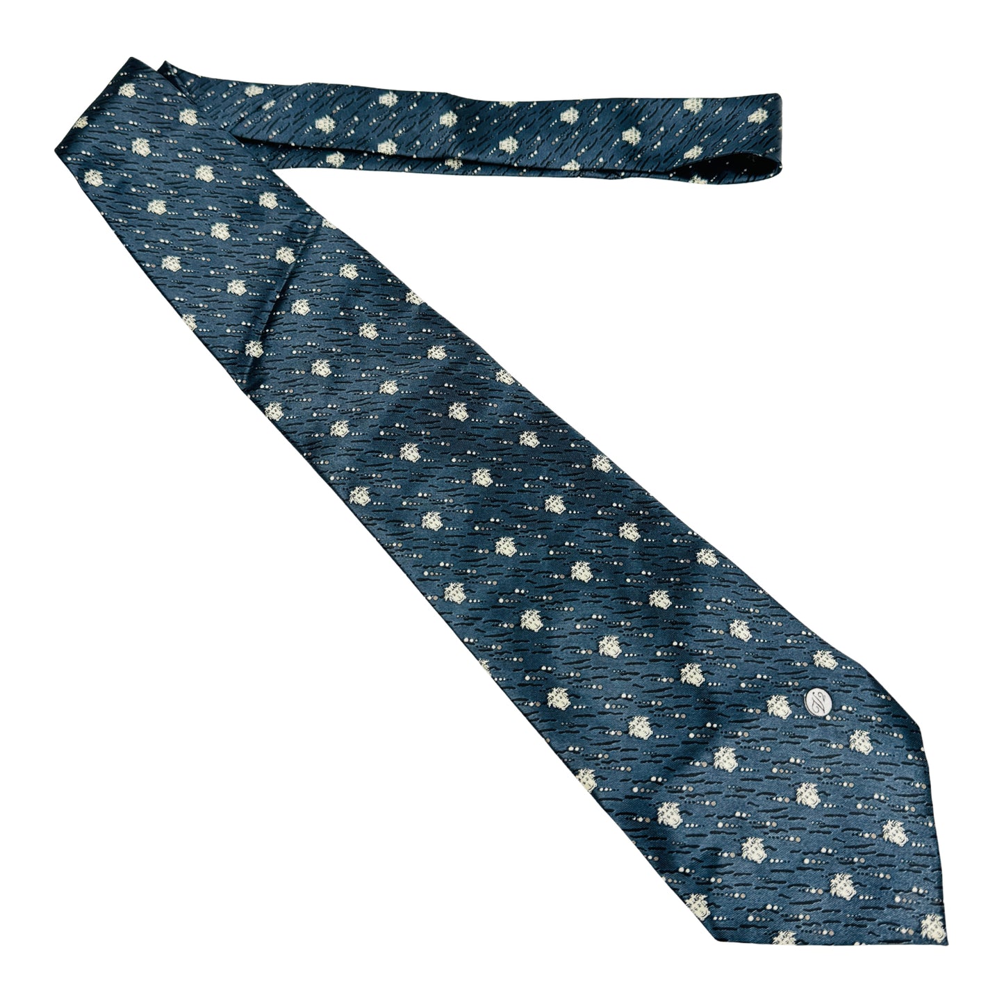 Versace Dark Teal 'Medusa Head Motifs' Tie (Size Regular)