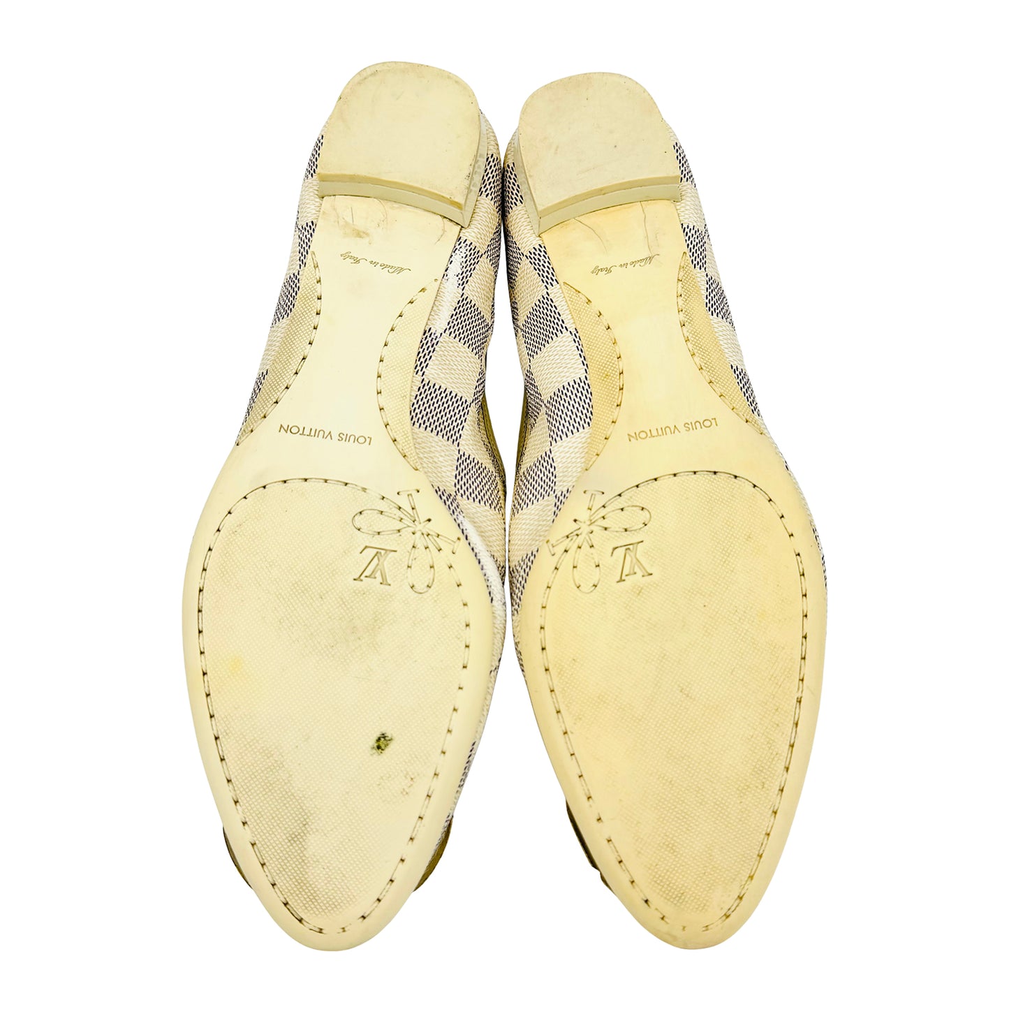 Louis Vuitton Damier Azur Flower Ballet Flats (Size 39)