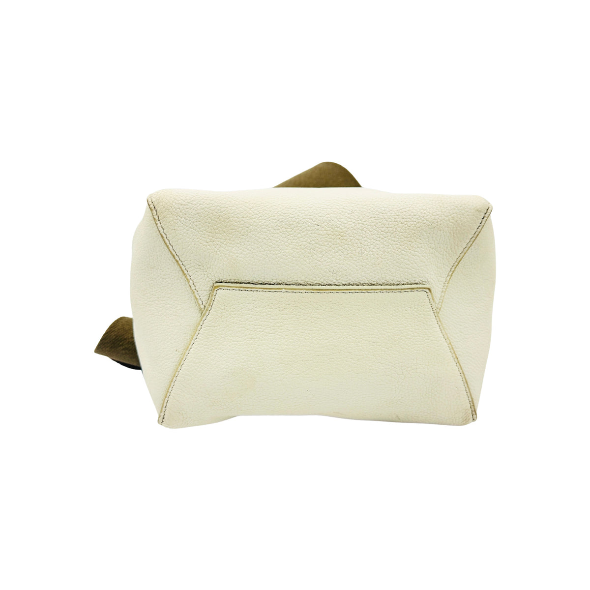 Celine Seau Sangle White Bucket Bag
