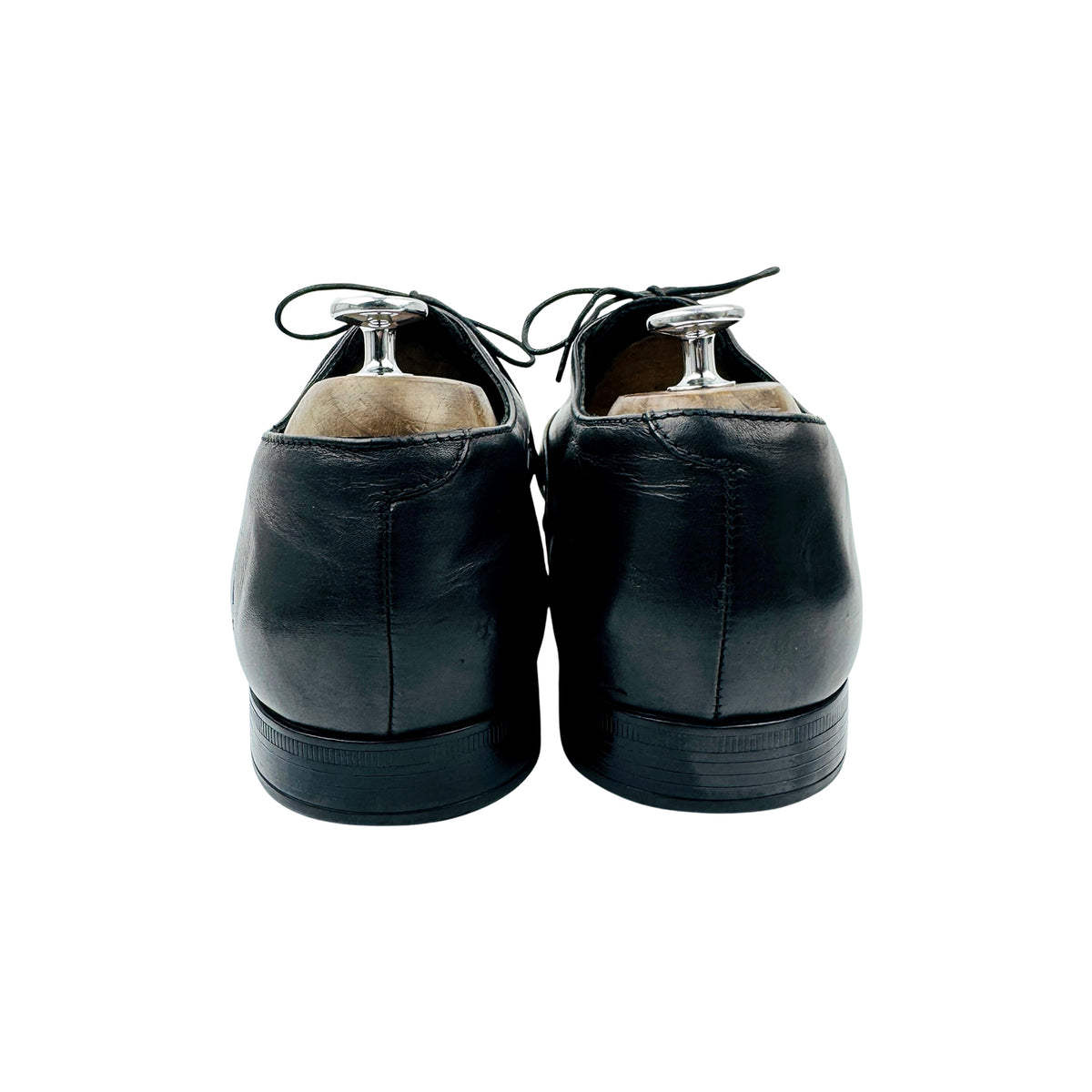 Giorgio Armani Men's Black Leather Oxfords (Size 44/44.5)