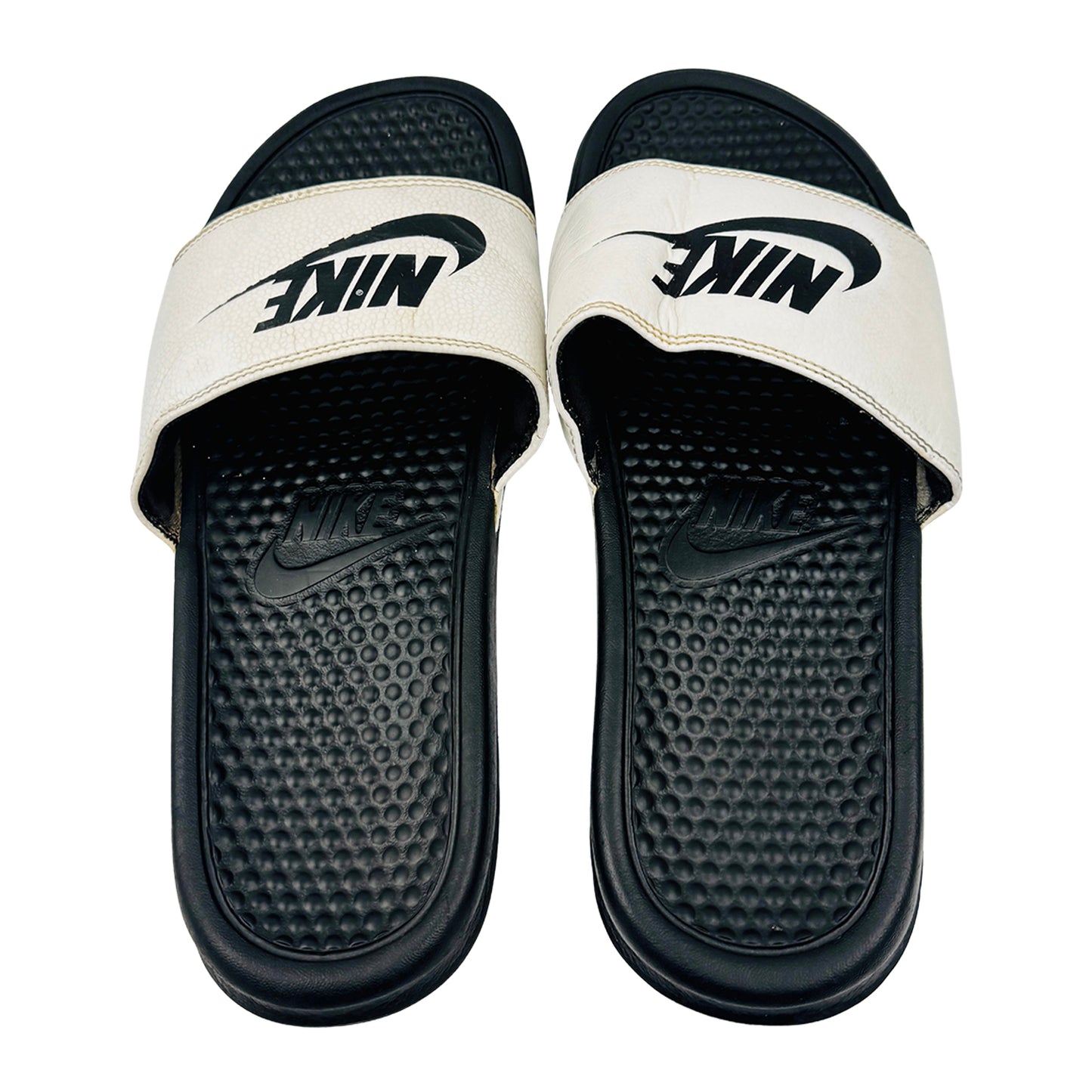 Nike Benassi JDI 'White Black' Slides (Size 44) - 343880-100