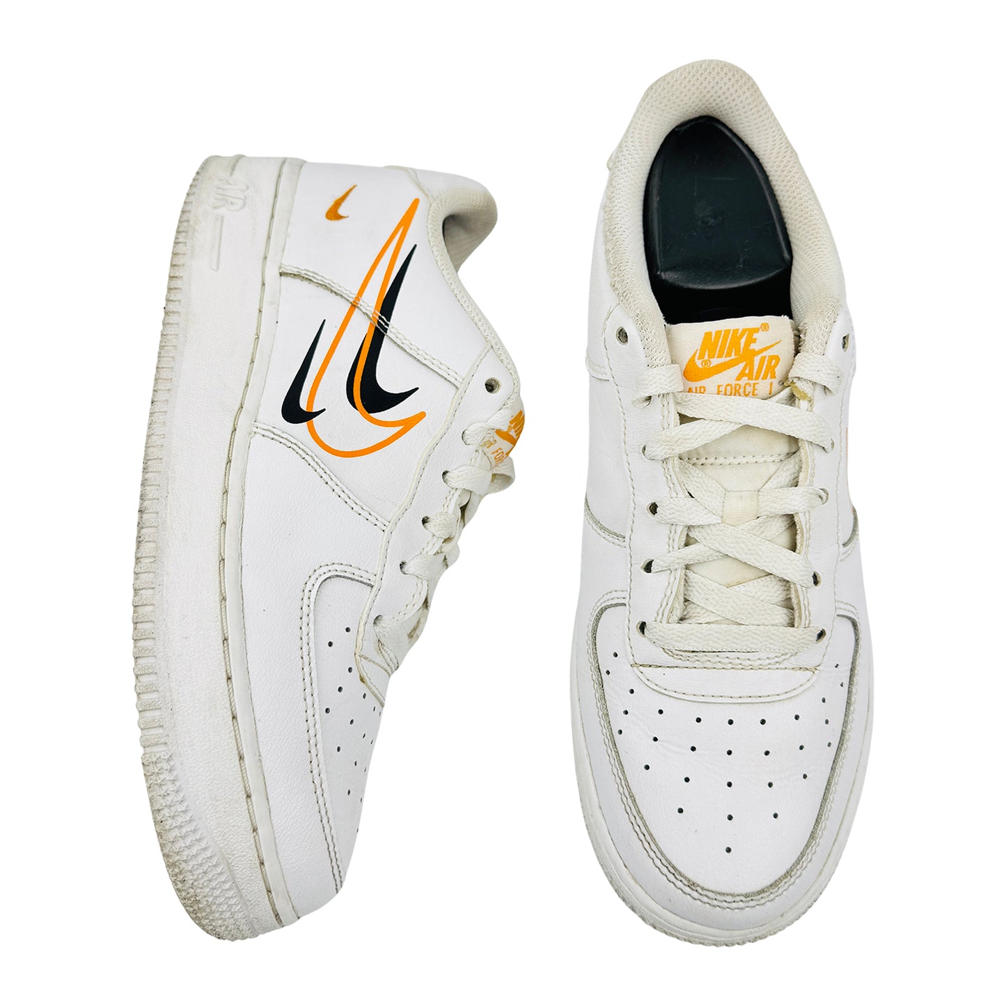 Nike Air Force 1 Low GS Multi-Swoosh Sneakers (Size 38.5) - DV7141-100