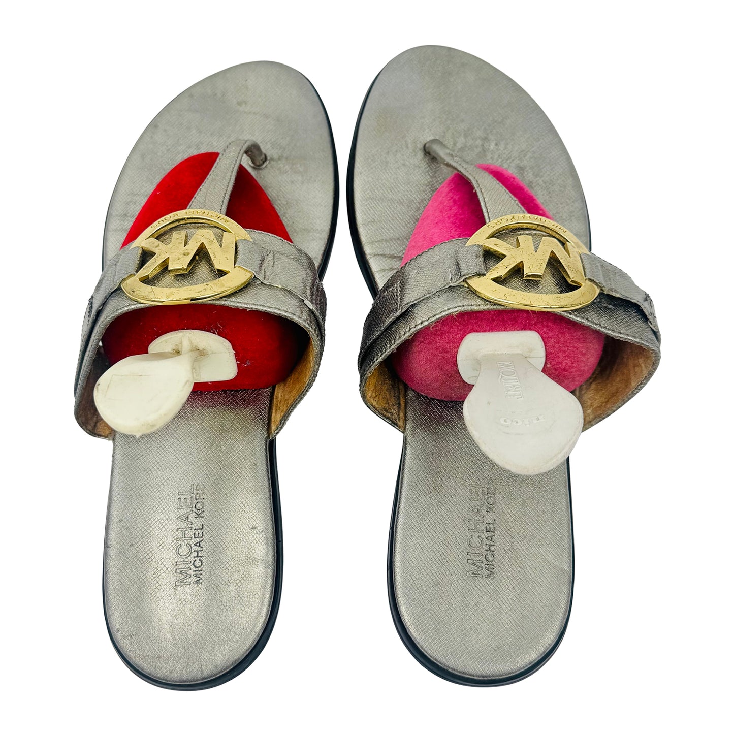 Michael Kors Aubrey Leather Sandal Slippers (Size 38)