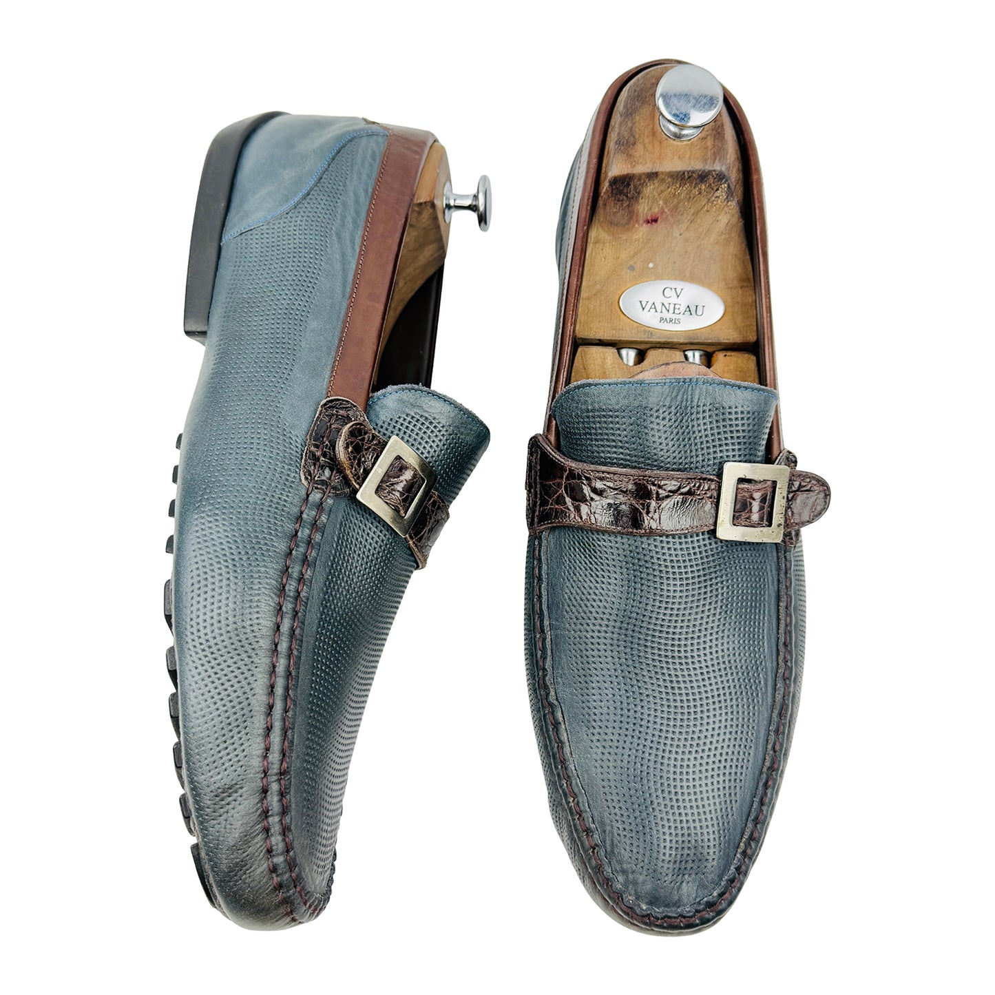 Mezlan Men's Teal Blue Loafers (Size 44/44.5)