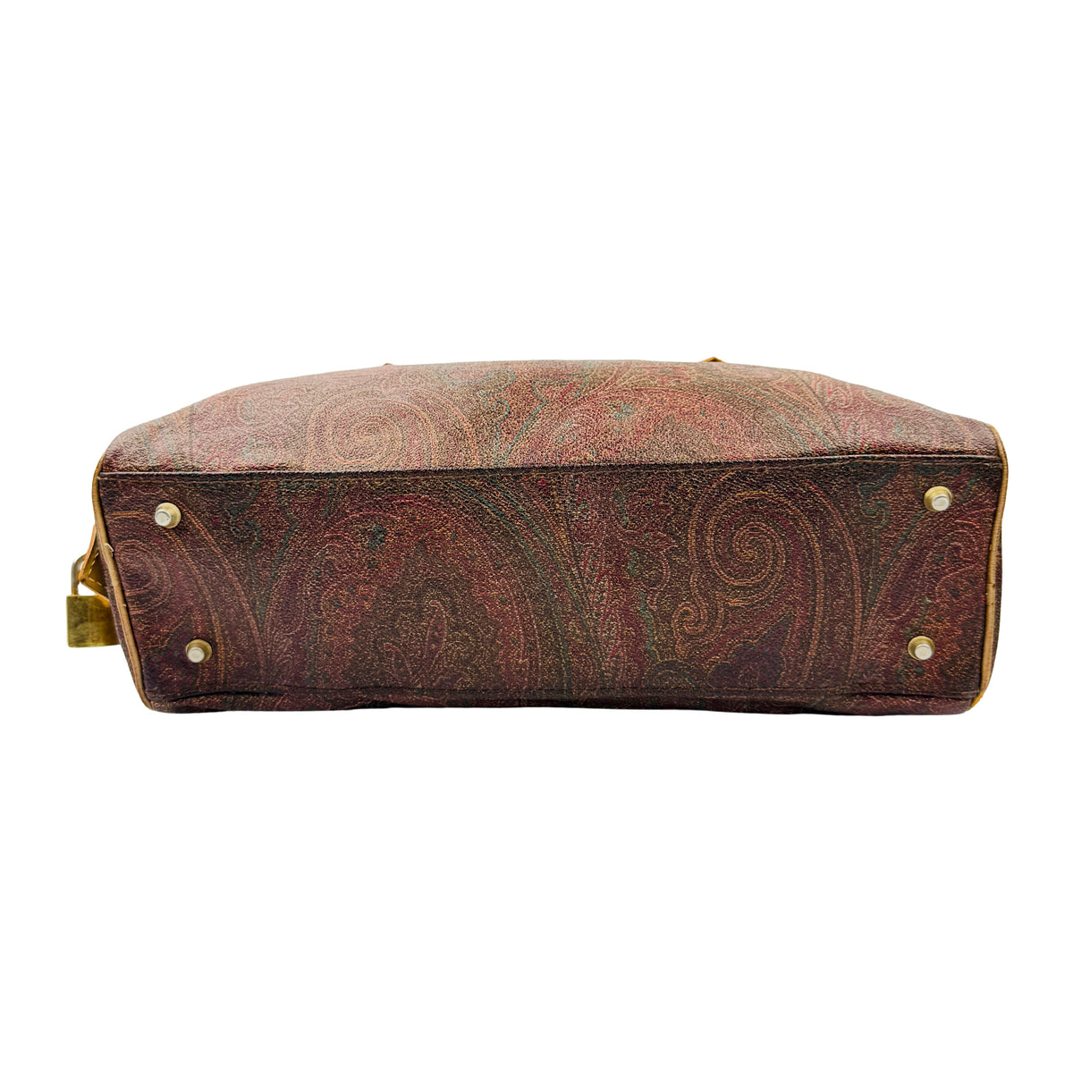 Etro Milano Paisley Pattern Coated Canvas Boston Bag - 1950-9906