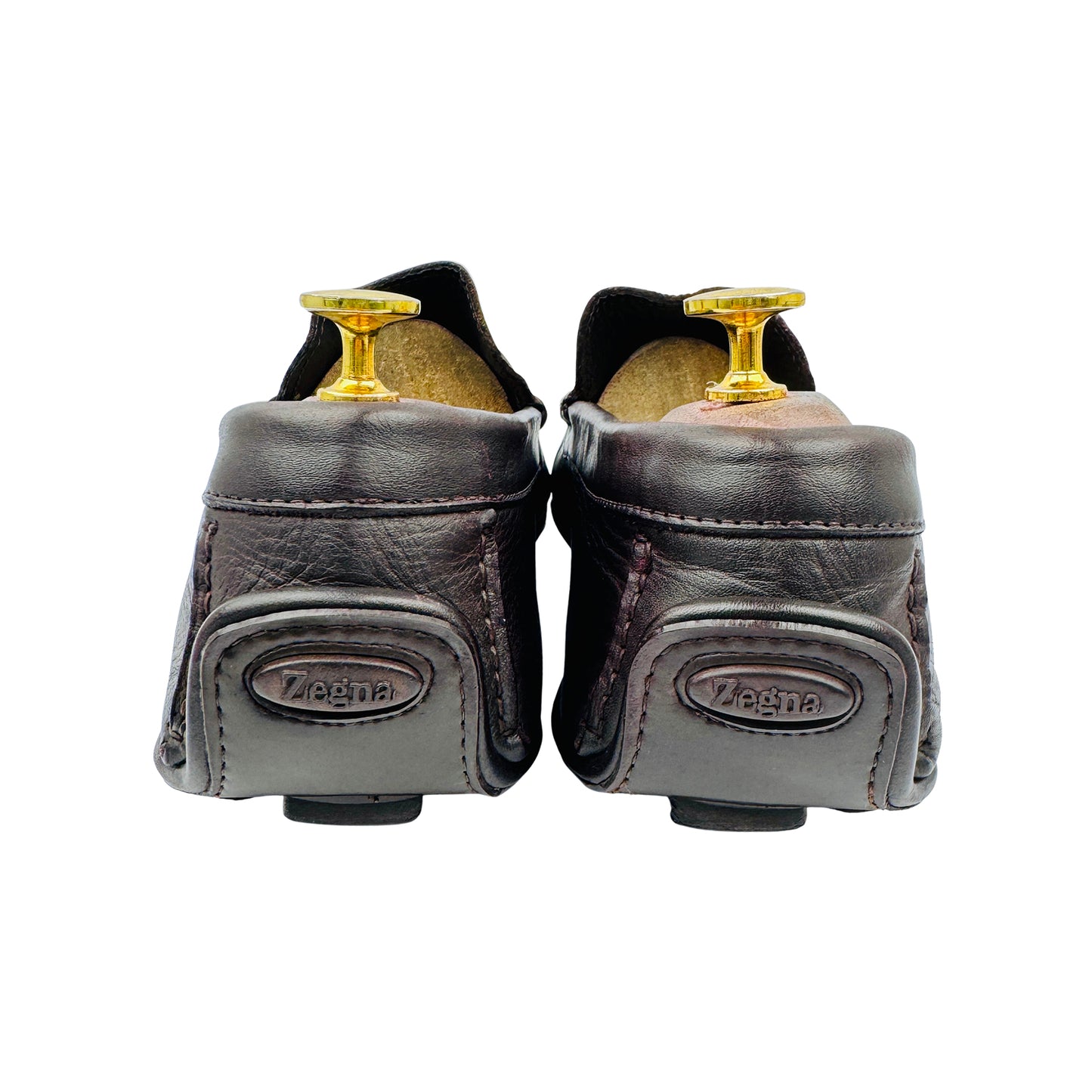 Ermenegildo Zegna Dark Brown Leather Loafers (Size 42.5/43)