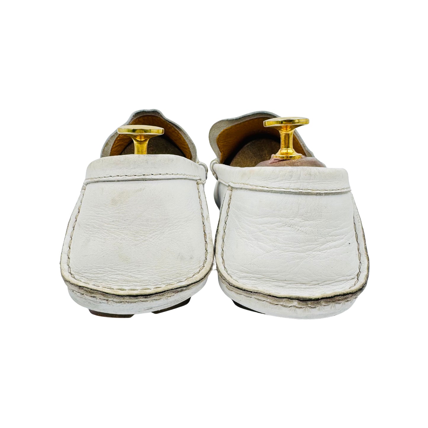Gucci Bamboo Horsebit White Loafers (Size 41.5)