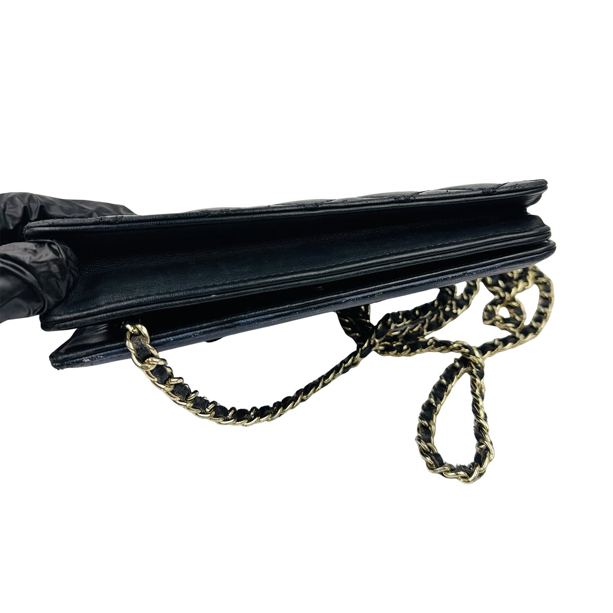 Chanel Quilted Ribbon Wallet On Chain Pouch