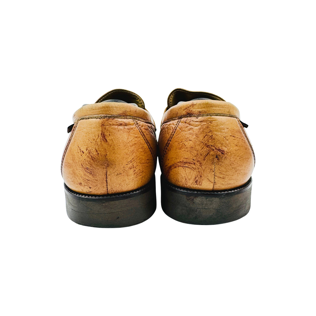 Burberry Cognac Brown Leather Penny Loafers (Size 40/40.5)