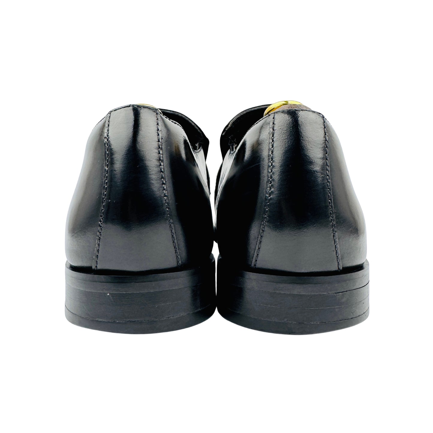 Versace Collection Men's Black Polished Leather Loafers (Size 44)