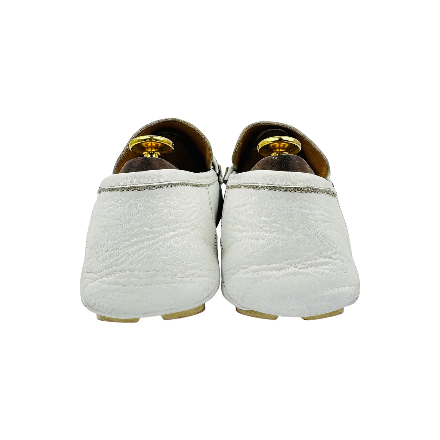 Gucci Men's Interlocking G White Leather Loafers (Size 42.5)