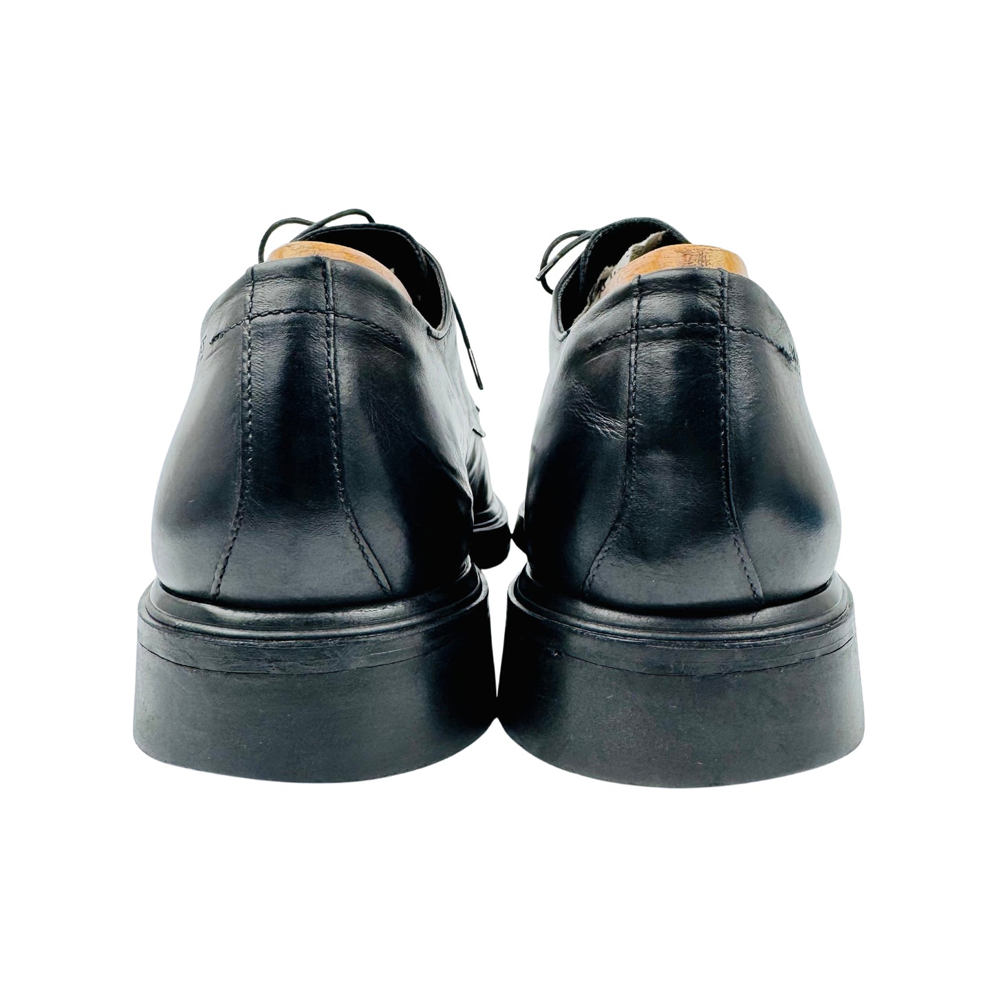Hugo Boss Men's Black Leather Derby Shoes (Size 42.5/43)