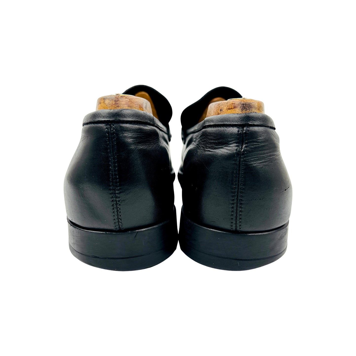Salvatore Ferragamo Black Gancini Bit Leather Loafers (Size 43.5)