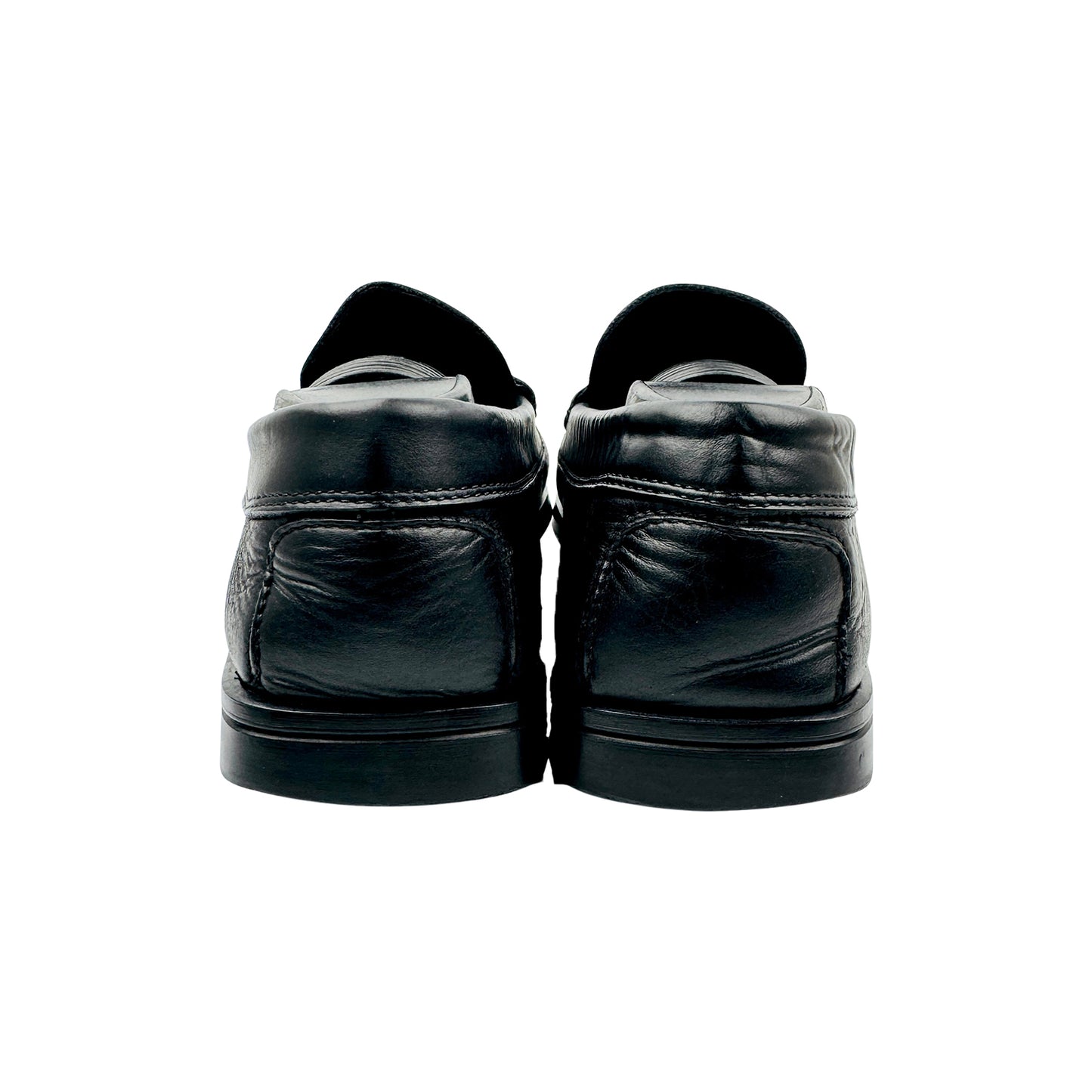Bally Men's Black Leather Penny Loafers (Size 42)