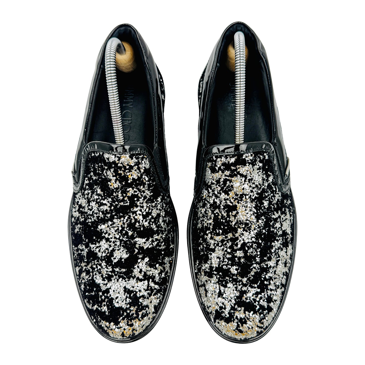 Jimmy Choo Black Patent Leather Trim Shoes (Size 42.5/43)