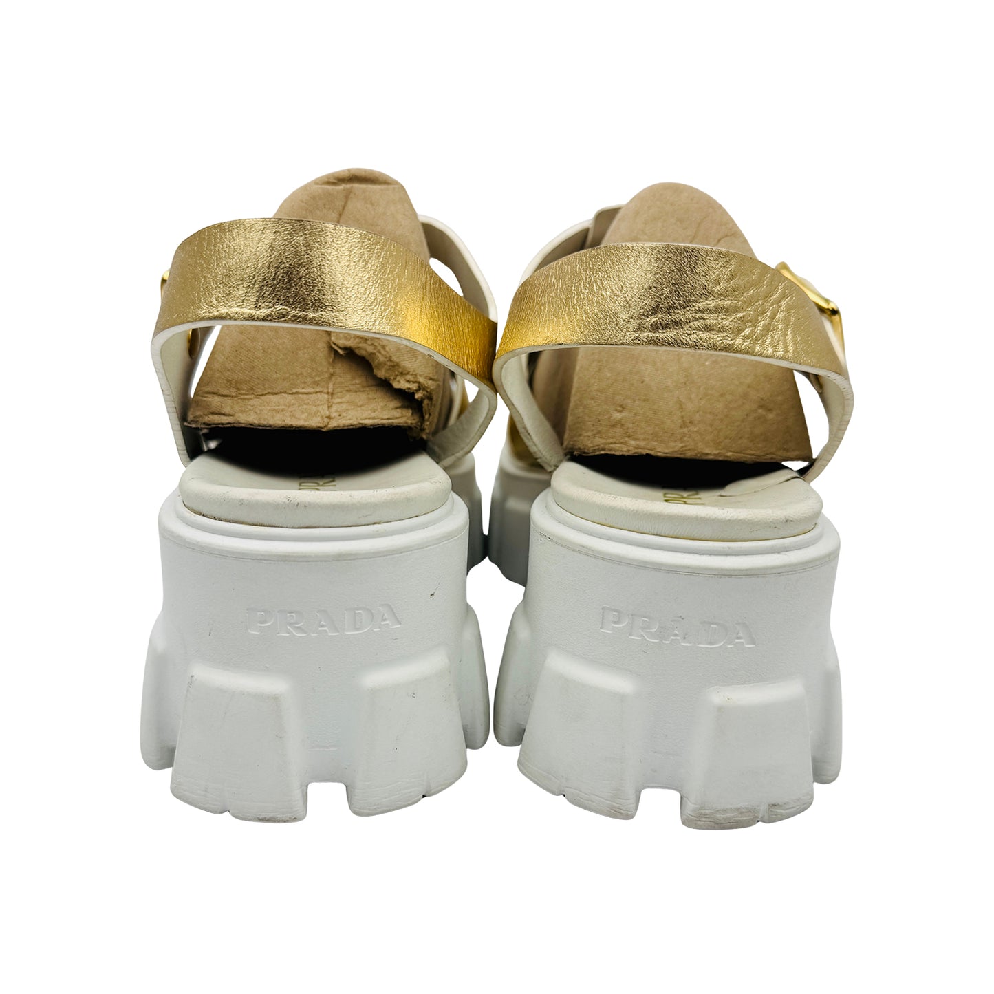 Prada Women's Sandali Metallic Fisherman Sandals (Size 40)