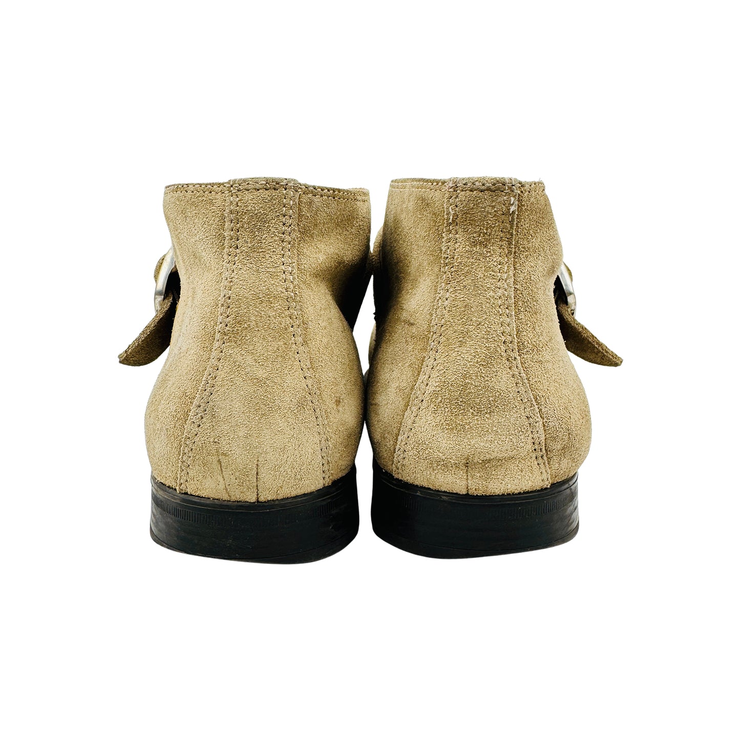 Jimmy Choo Men's Beige Monk Strap Chukka Boots (Size 43/43.5)