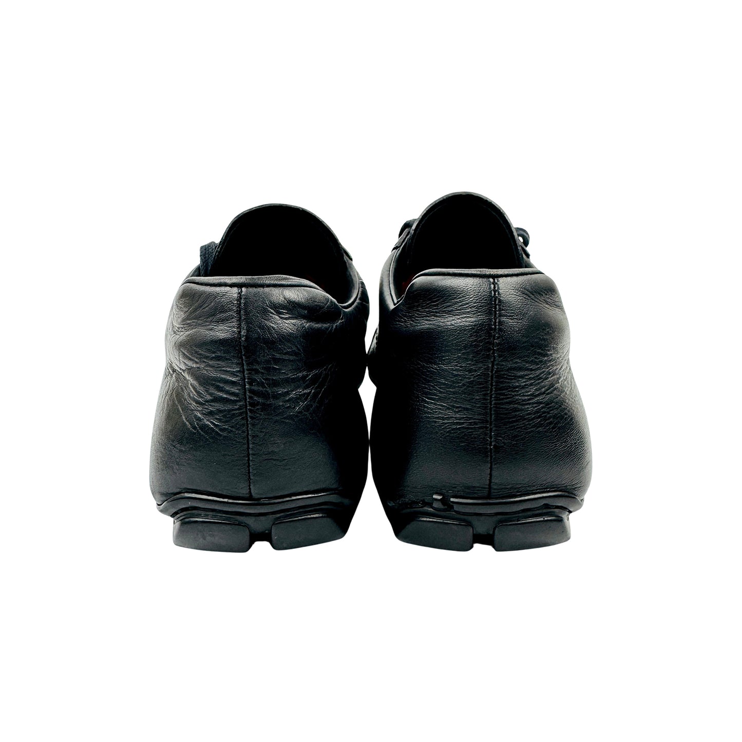 Prada Men's Black Leather Sneakers (Size 42)