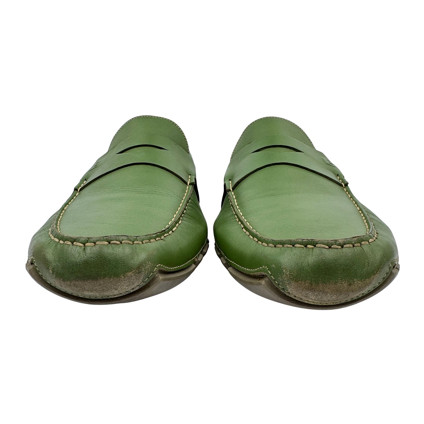 Bally Men's Saturno Green Leather Loafers (Size 46) - SATURNO-02