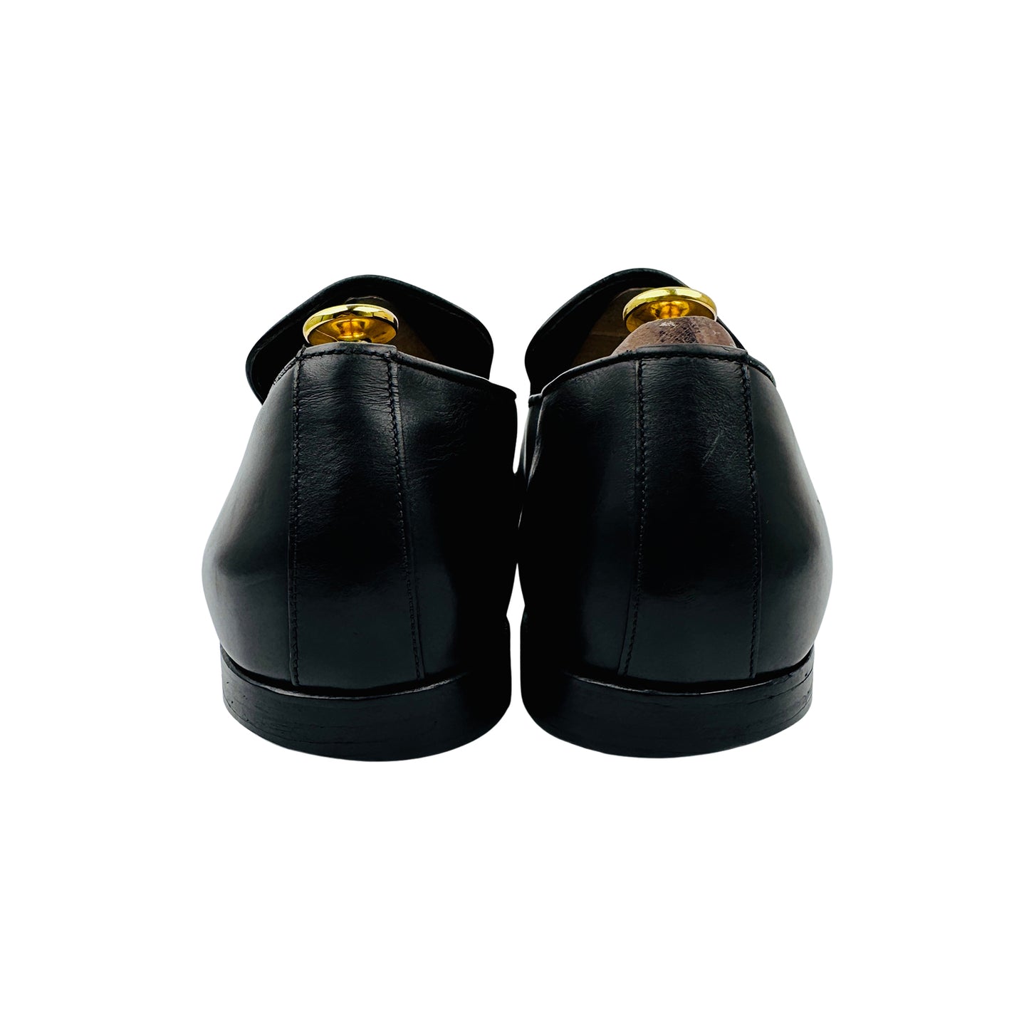 Gucci Men's Black Leather Loafers (Size 44)