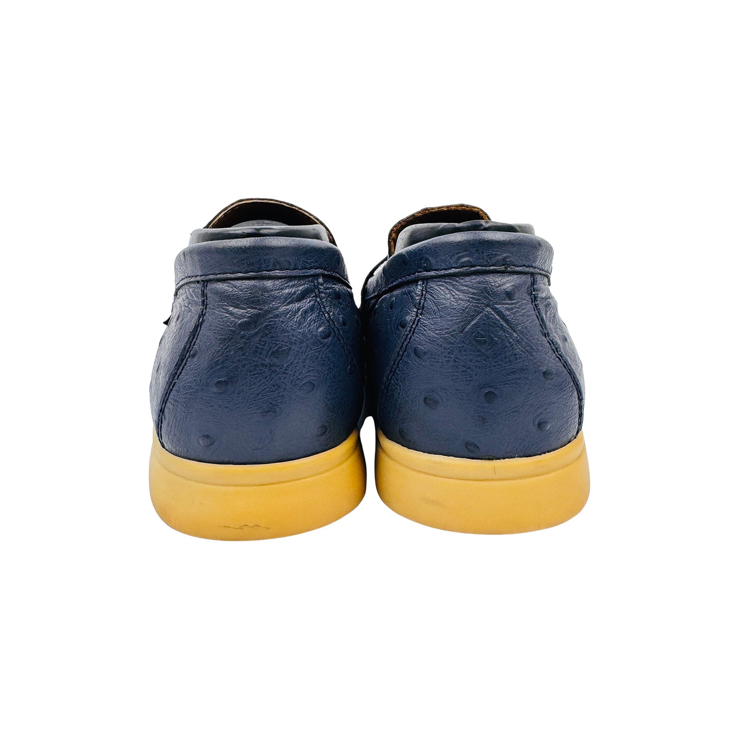 Loro Piana Blue Ostrich Leather Loafers (Size 38)