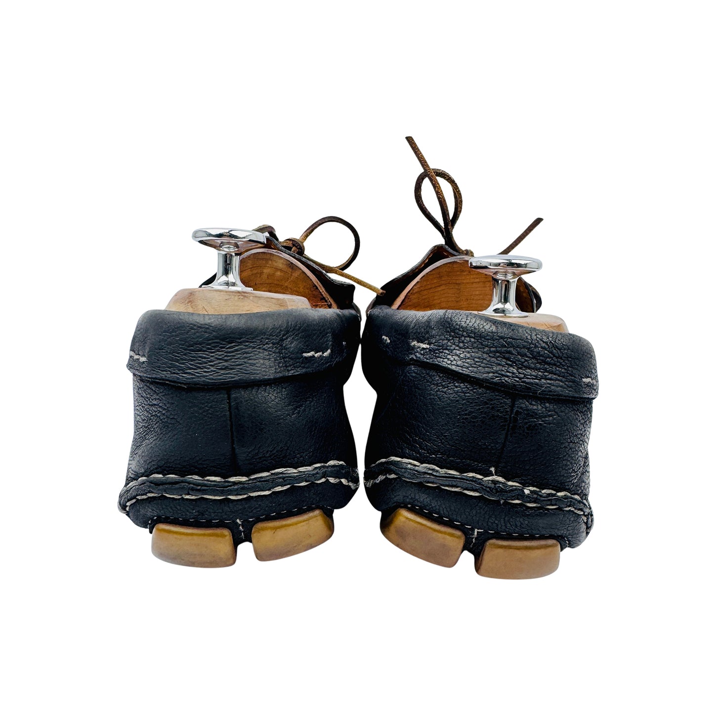 Prada Blue Saffiano Leather Driver Loafers (Size 44) - 2DD 017