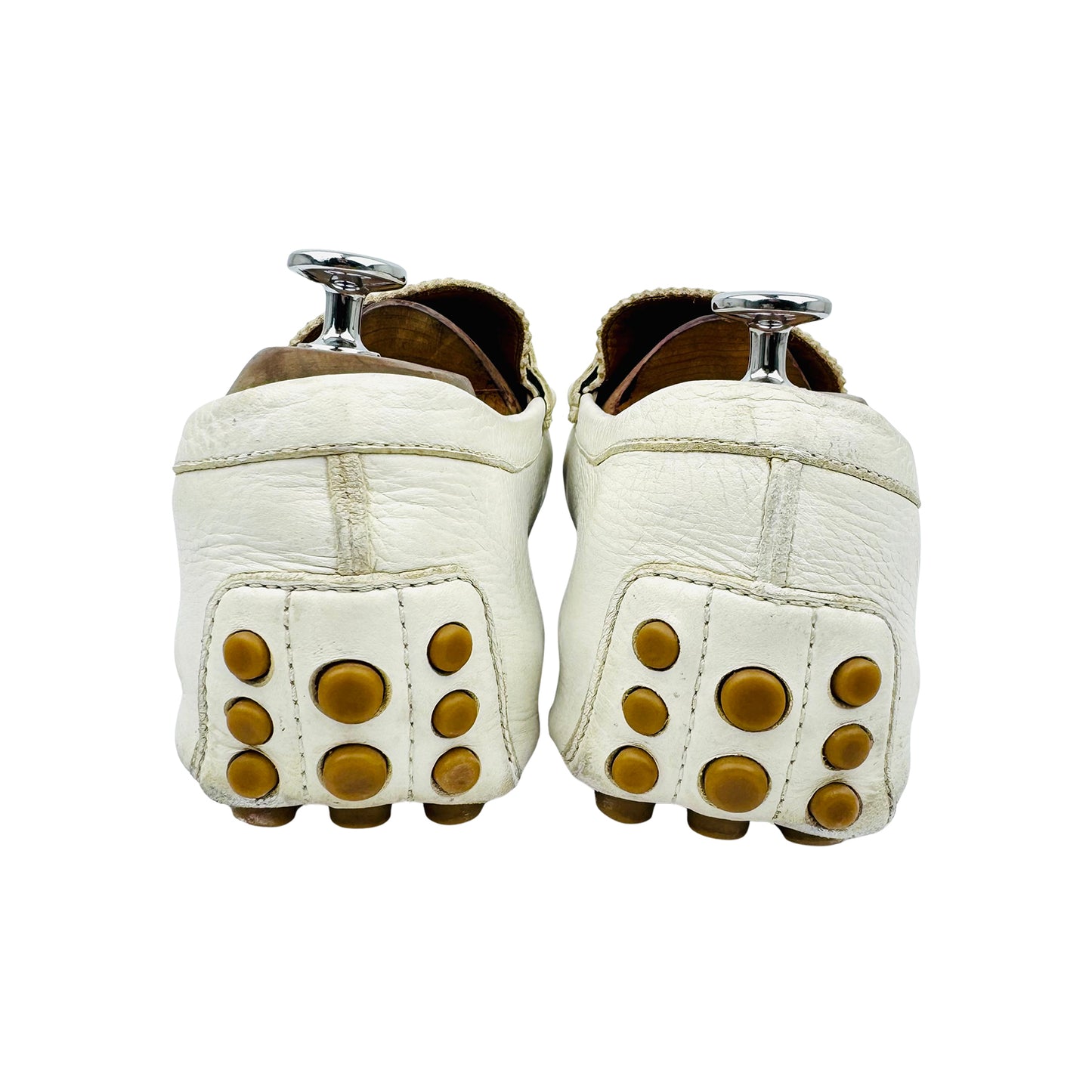 Gucci Men's White Webbing Trimmed Loafer (Size 45)