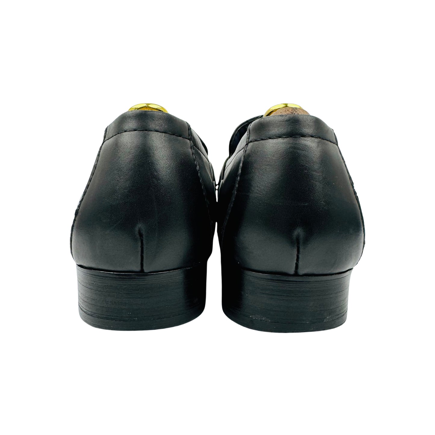 Marco Palo Men's Black Leather Loafers (Size 43)