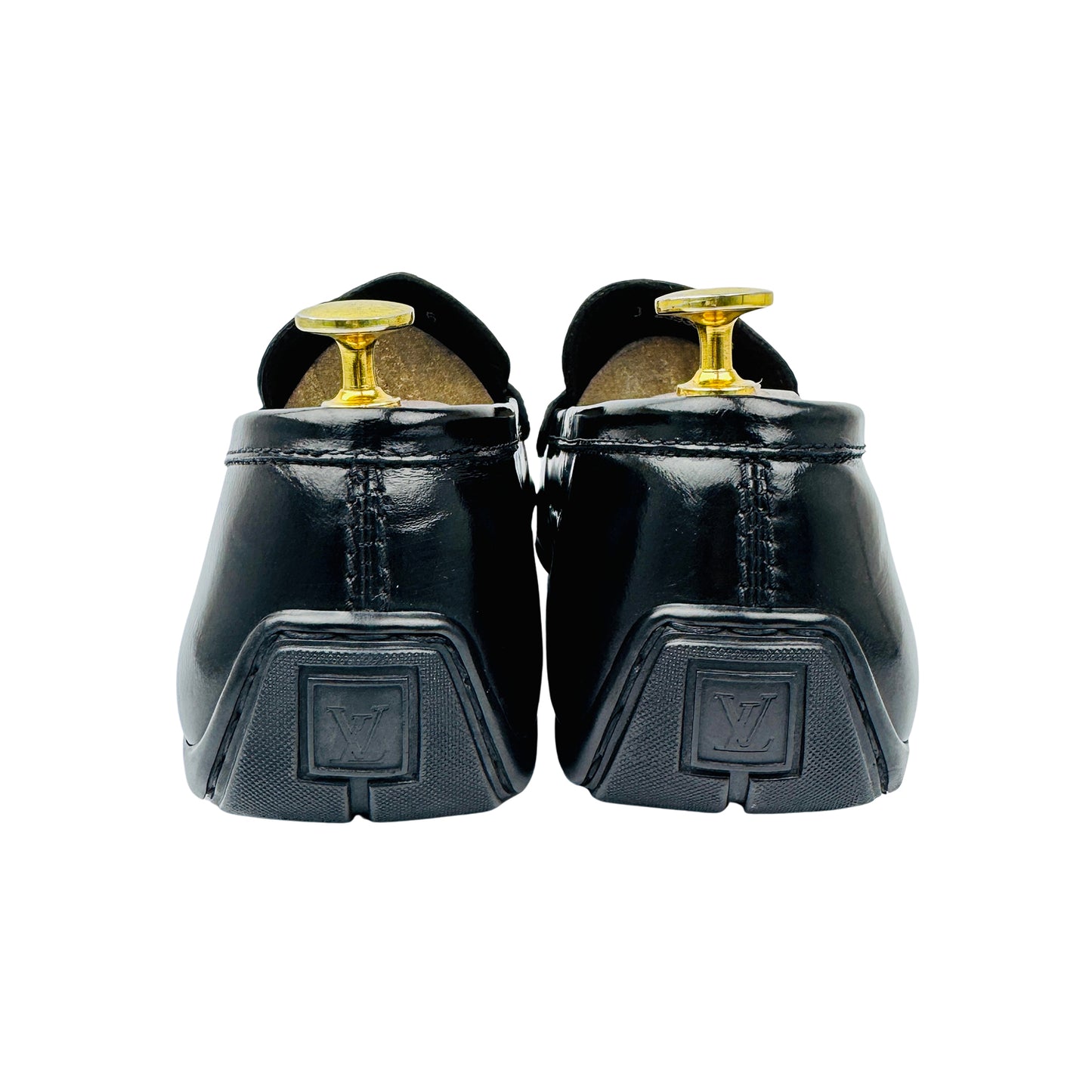 Louis Vuitton Men's Black Leather Loafers (Size 41)