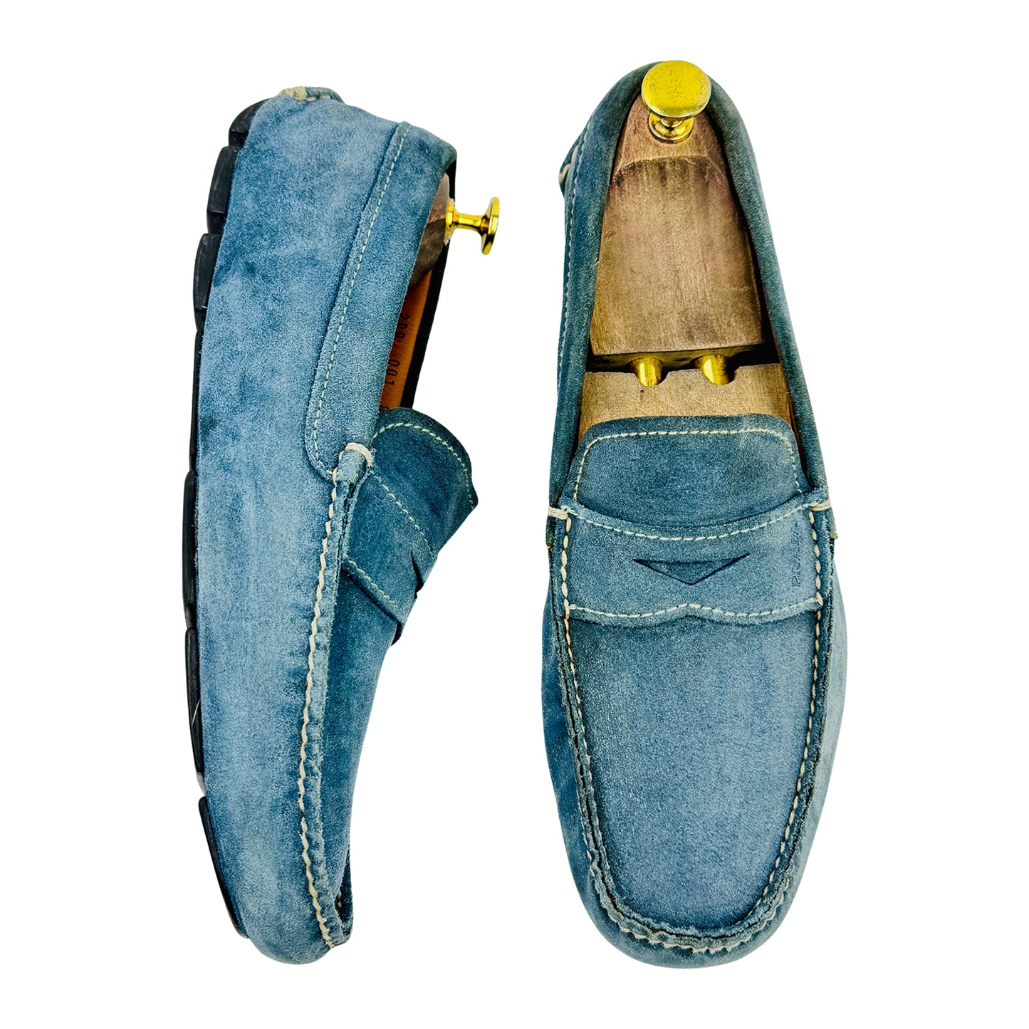Prada Men's Blue Italian Loafers (Size 42) - 2DD001