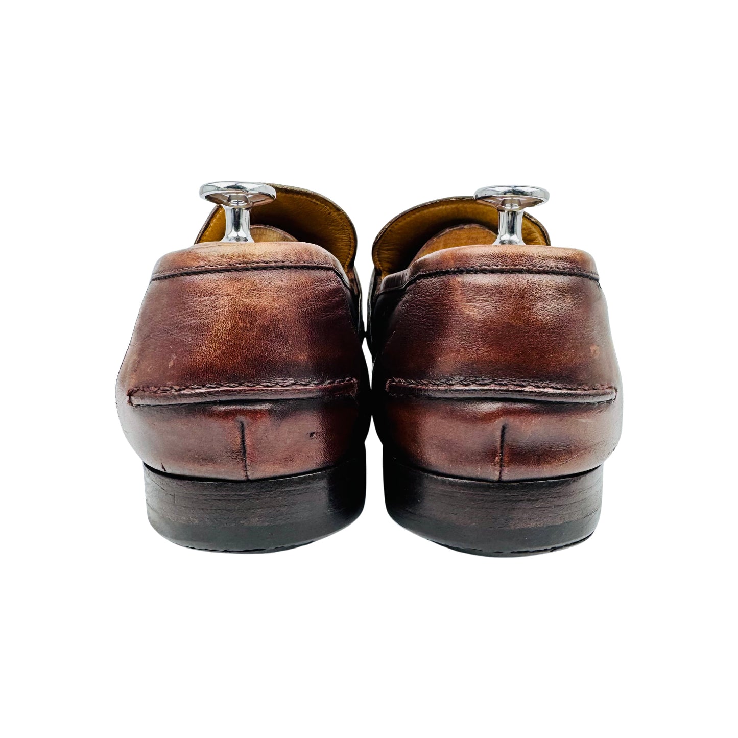 Gucci Men's Brown Leather Horsebit Loafers (Size 44/44.5)