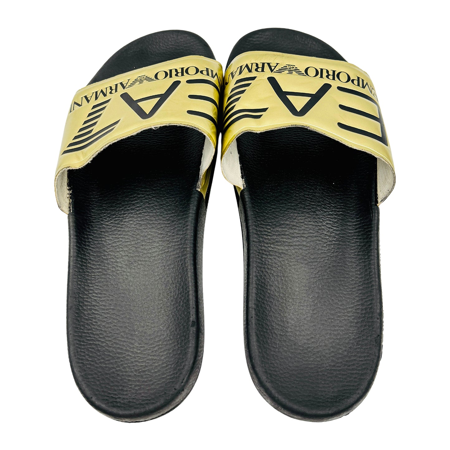 Emporio Armani EA7 'Black Gold' Slides (Size 44)