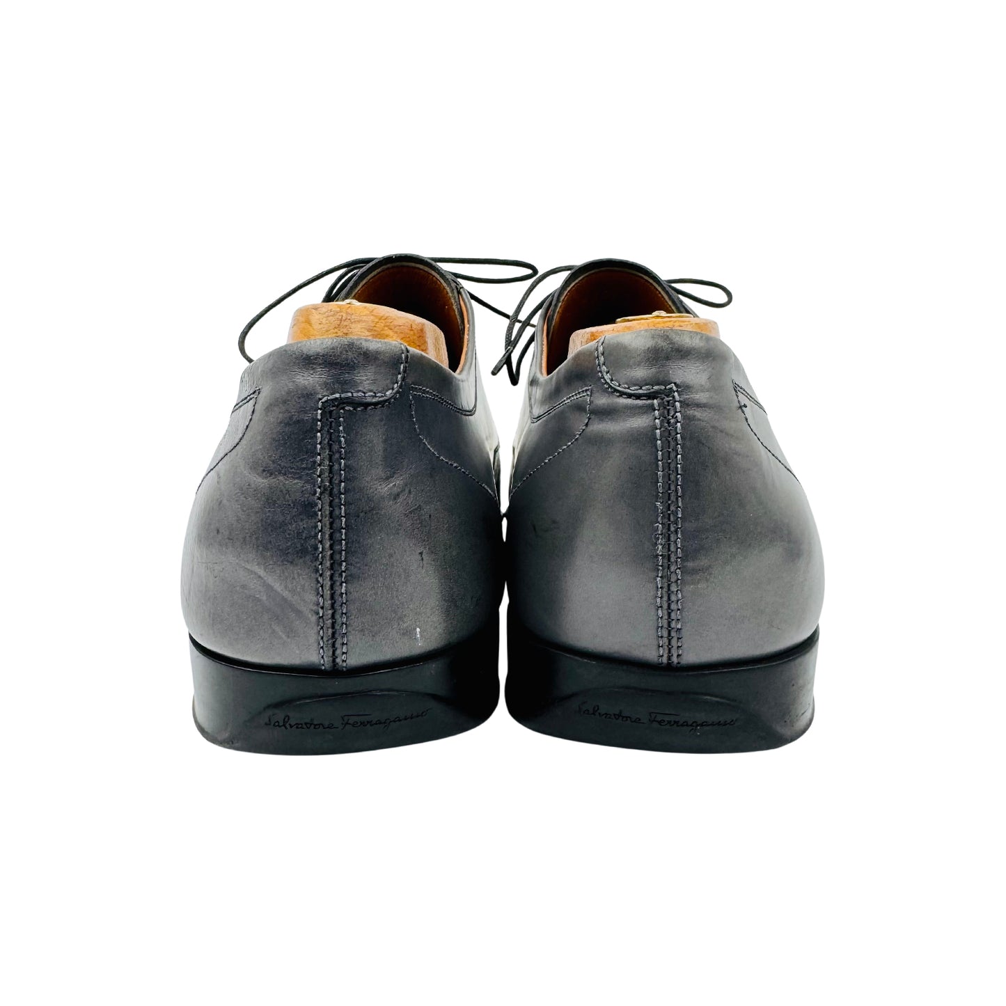 Salvatore Ferragamo Cantu 1 Grey Oxfords (Size 43.5)