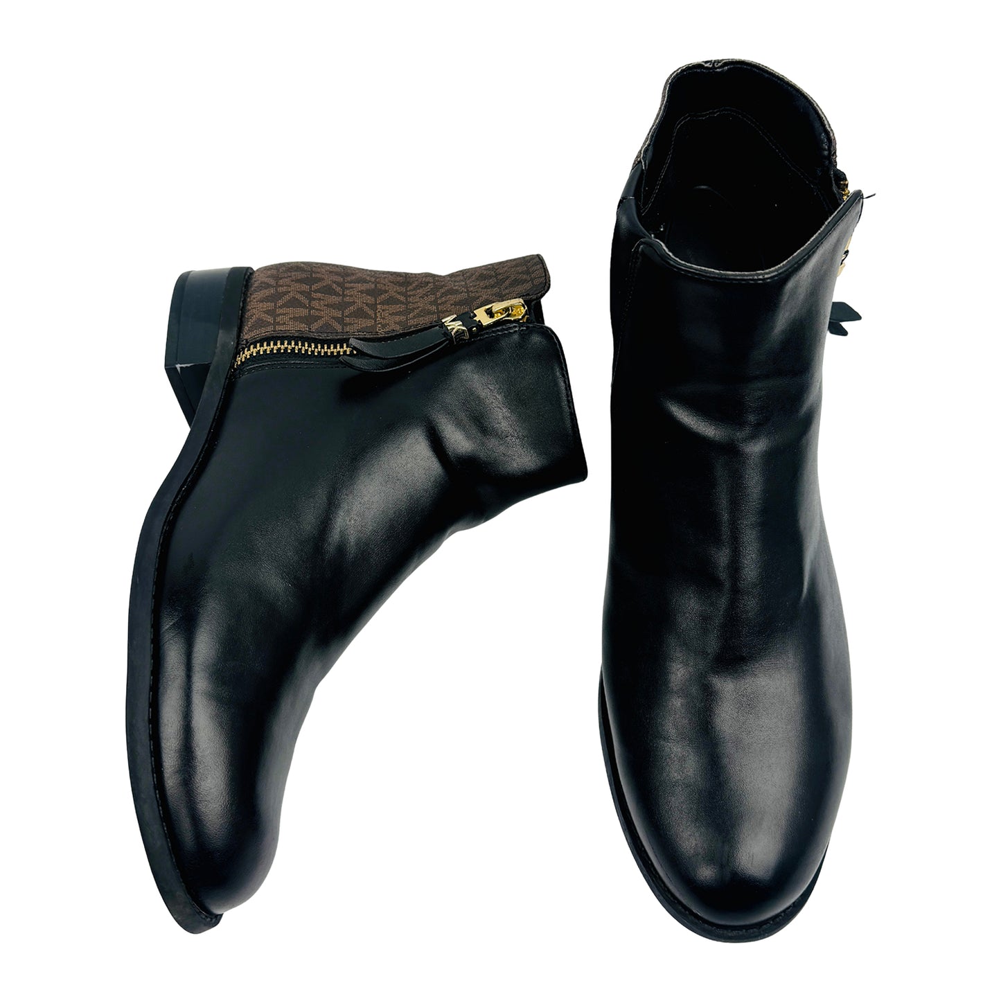 Michael Kors Britt Signature Logo Trim Ankle Boot (Size 37.5)