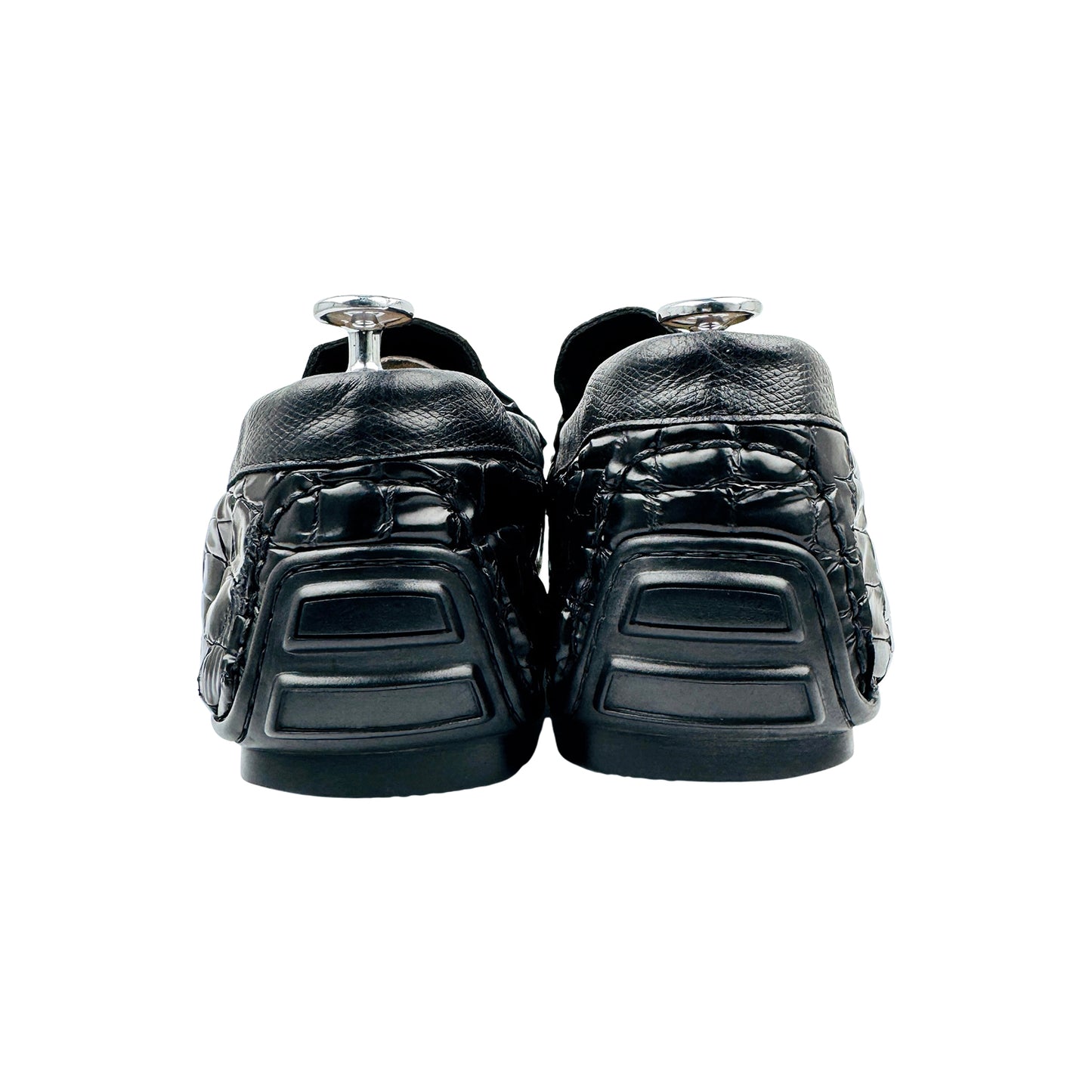 Roberto Cavalli Crocodile-Effect Leather Loafer (Size 45)