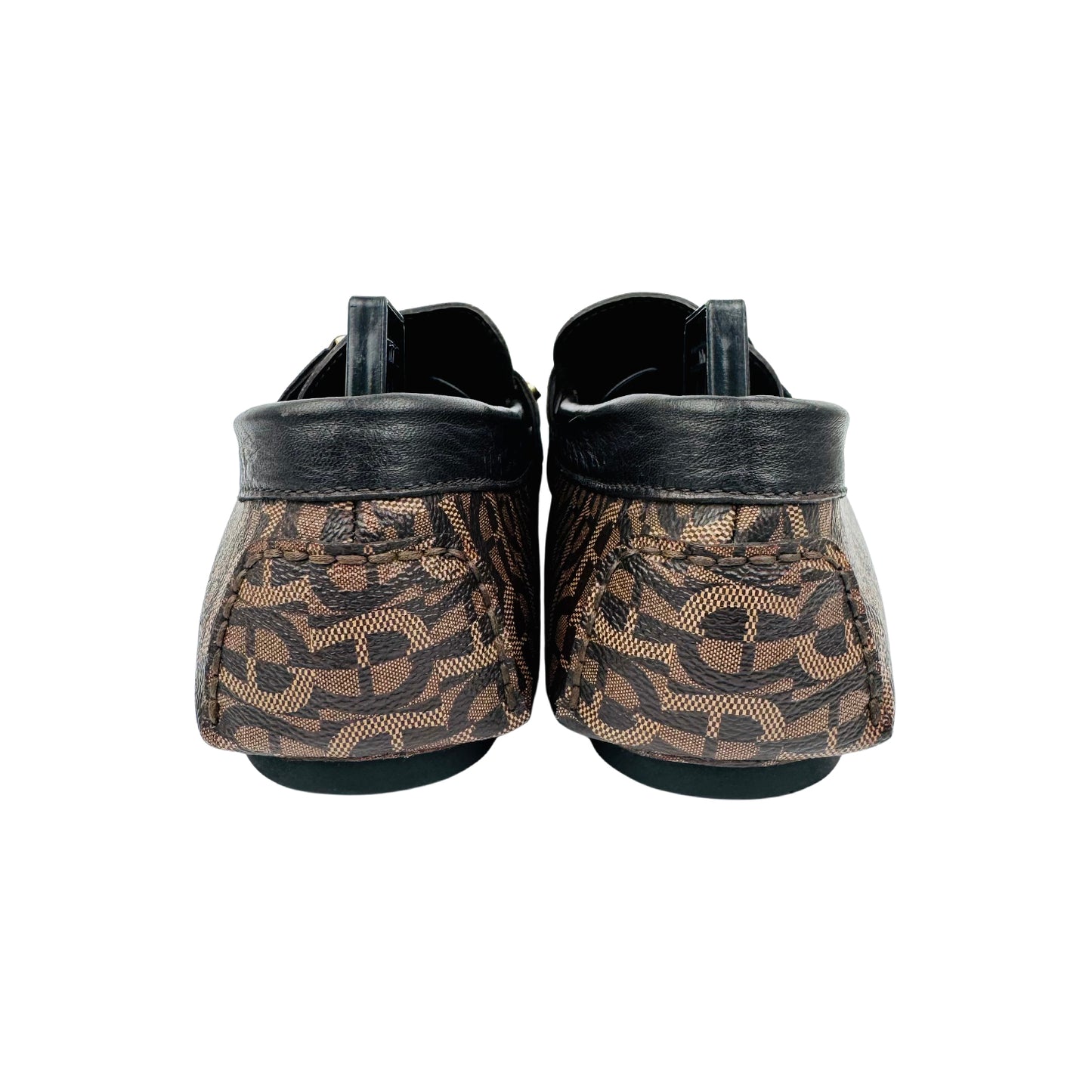 Aigner Men's Brown Black Leather Loafers (Size 42)