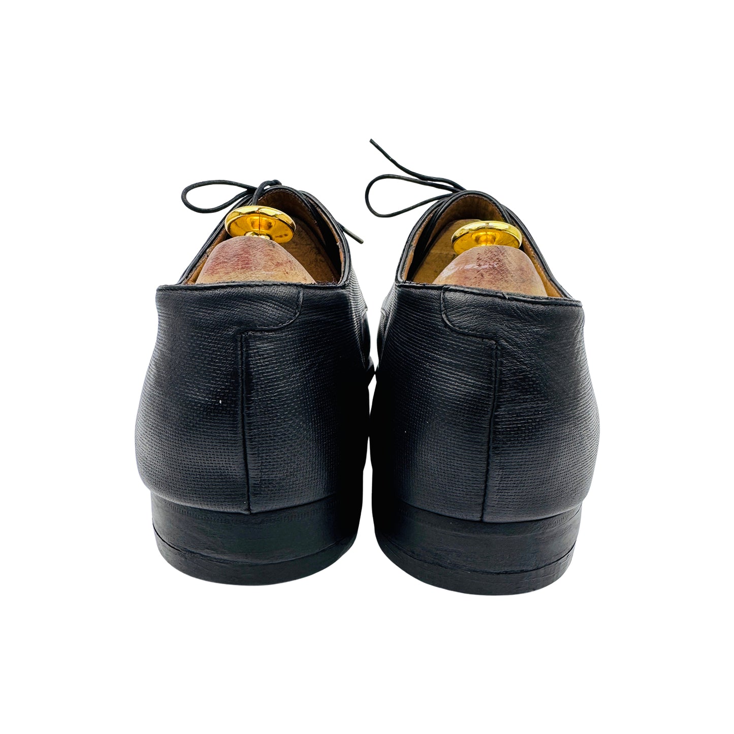 Hugo Boss Men's Black Leather Derby Shoes (Size 43)