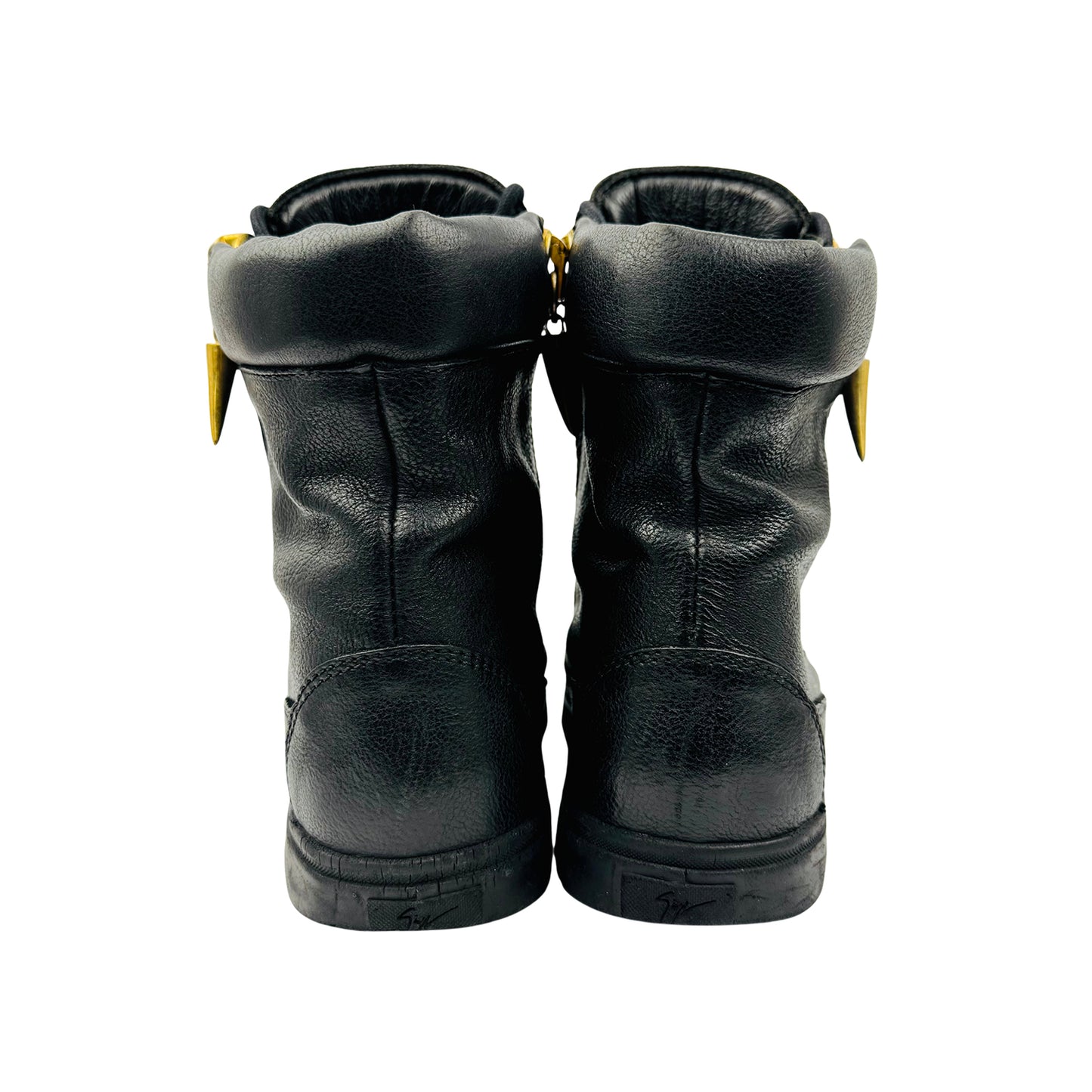 Giuseppe Zanotti Black Leather Designer Sneakers (Size 40.5/41)