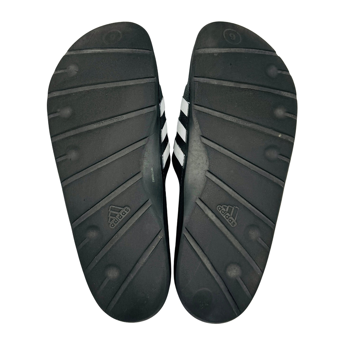 Adidas Men's Duramo Core Black Slides (Size 43)