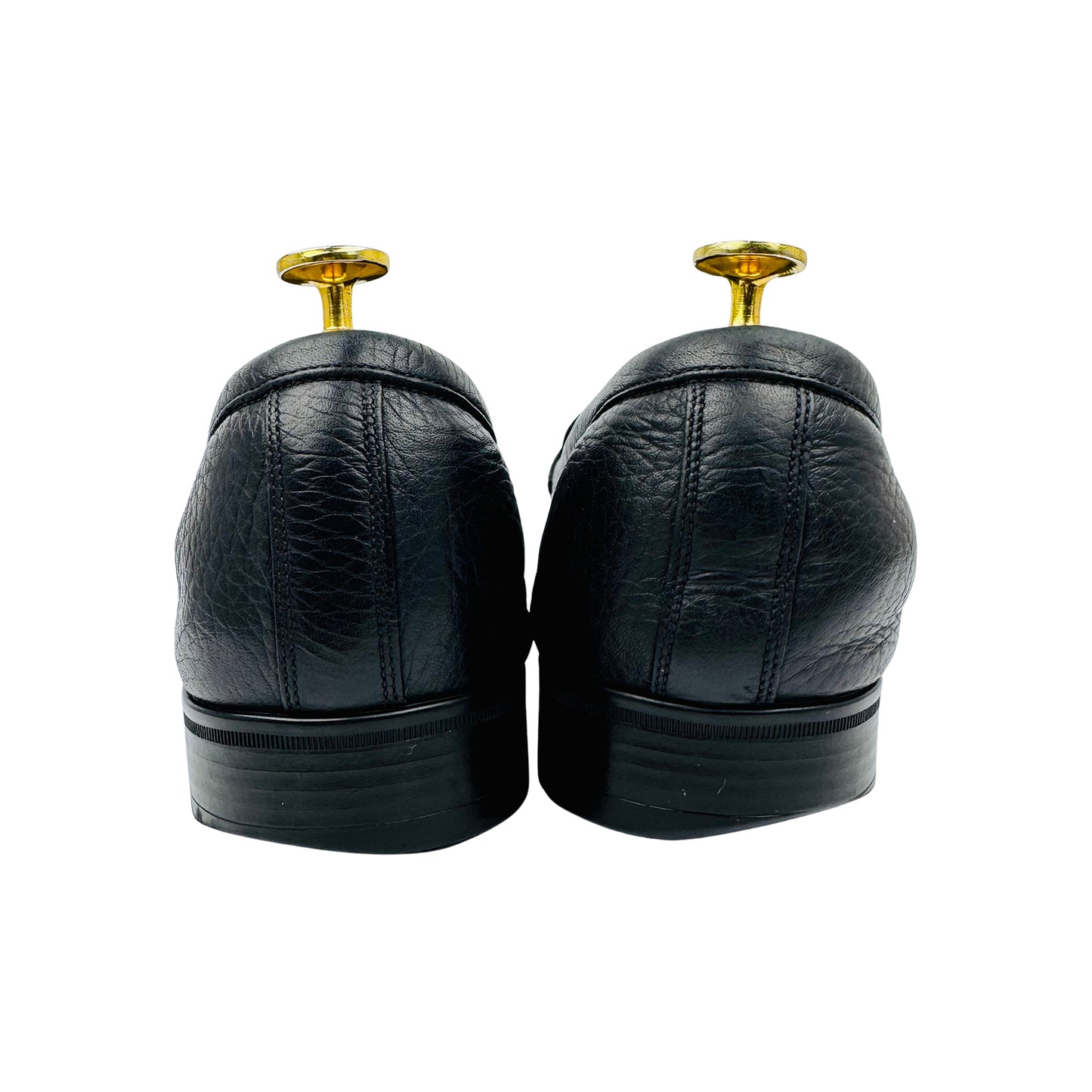 Bally Men's Black Pebbled Leather Loafers (Size 42.5/43)