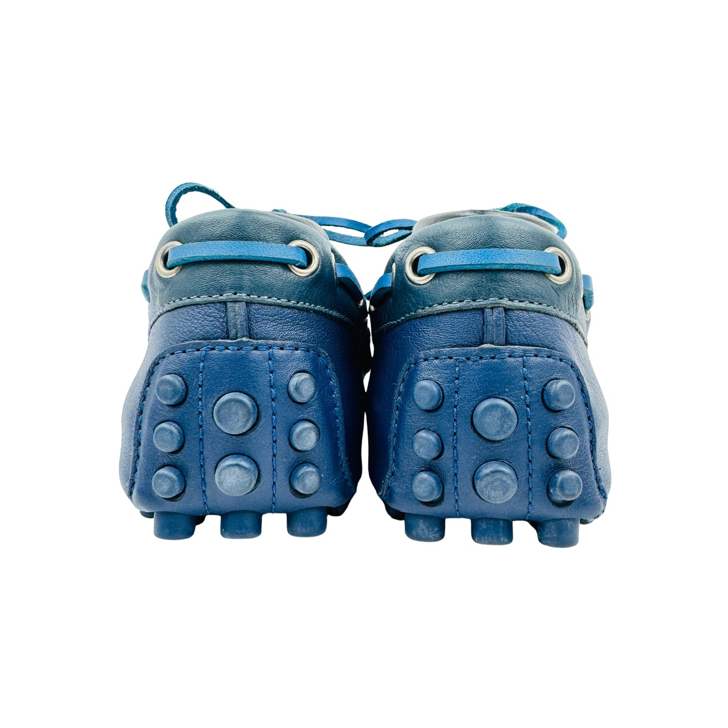 Gucci Blue Leather Boat Loafers (Size 40/40.5) - 353045