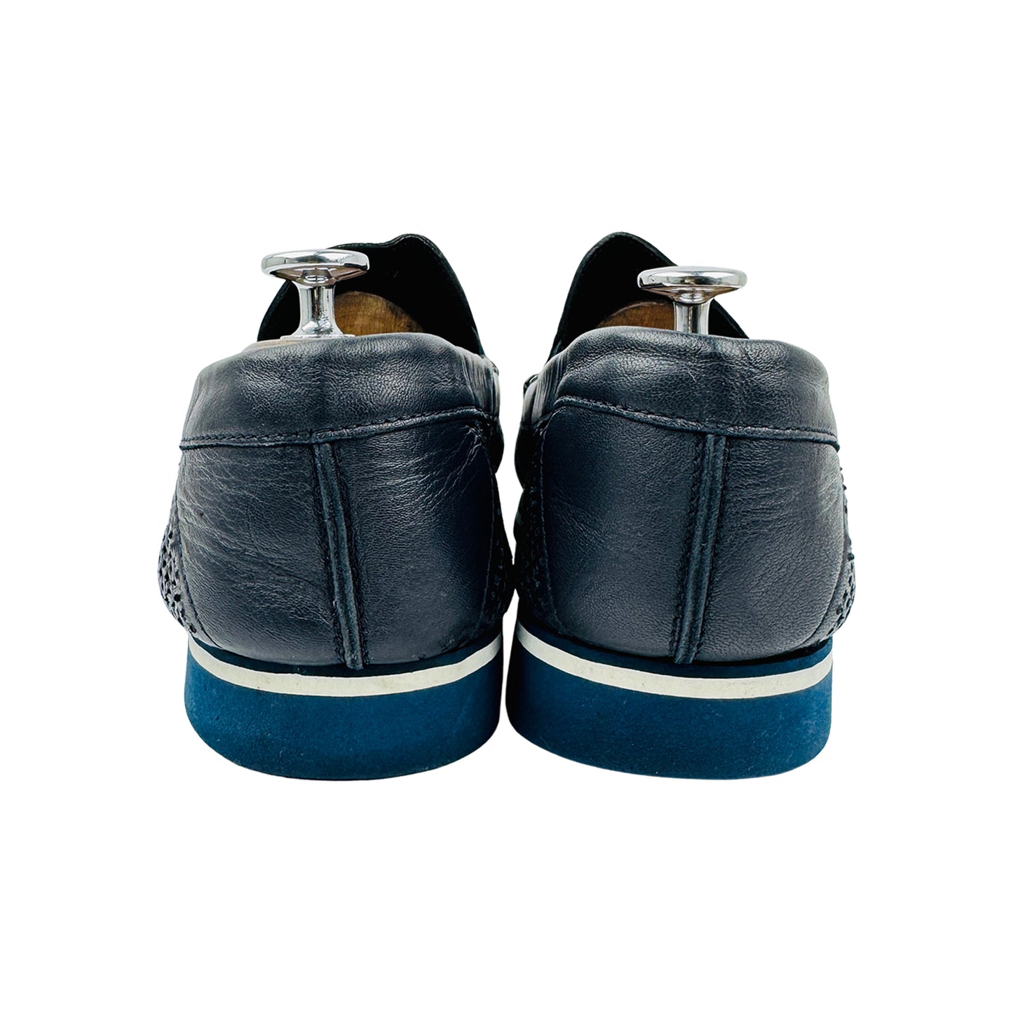 Baldinini Men's Blue Leather Loafers (Size 44/44.5)