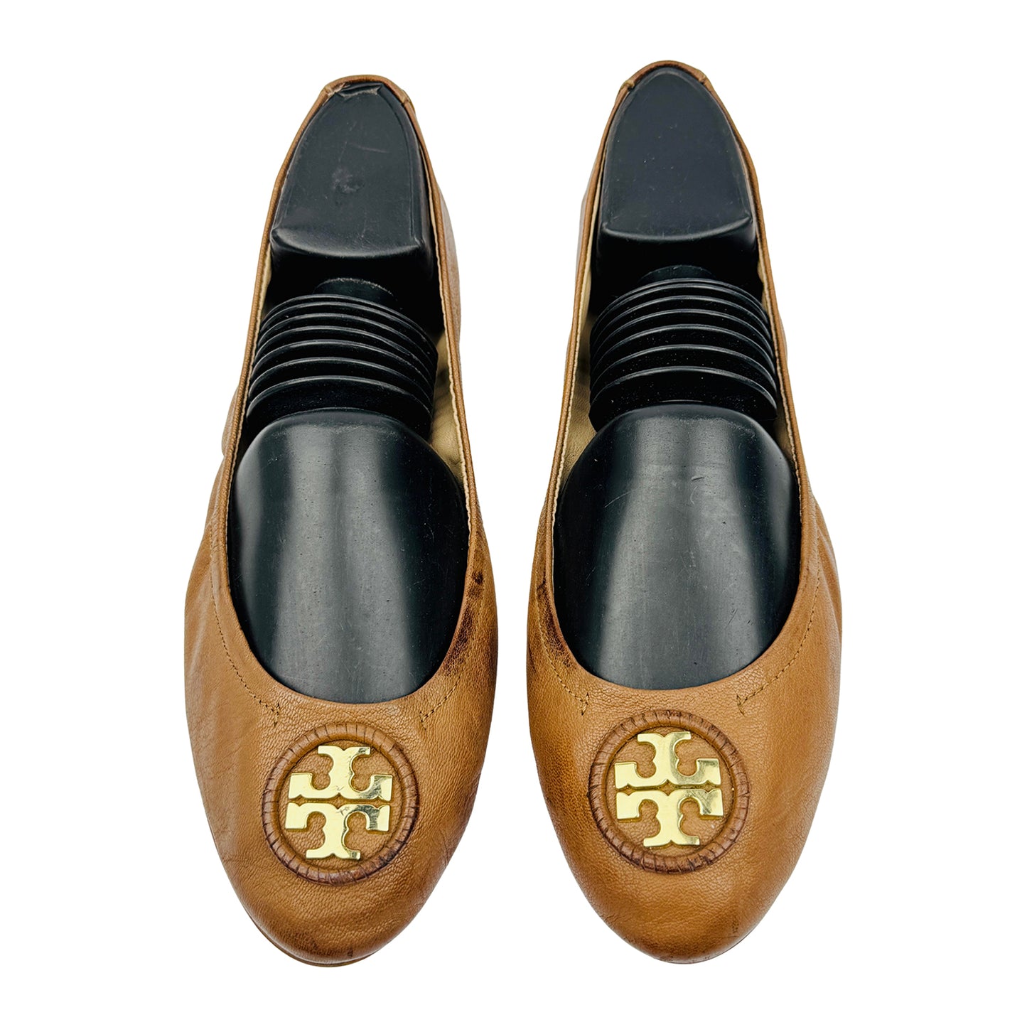 Tory Burch Women's Reva Tan Ballet Flats (Size 39.5)